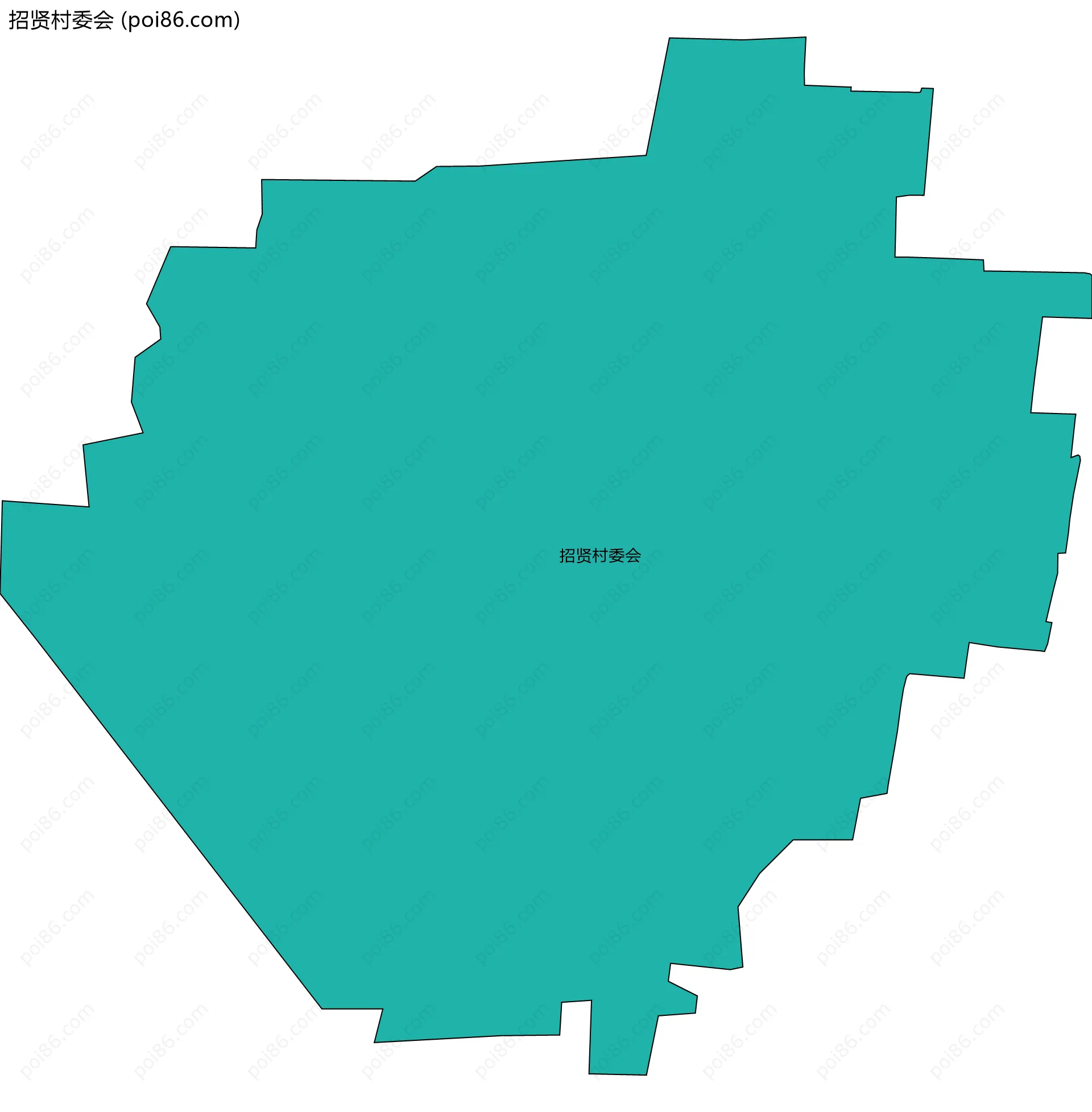 招贤村委会边界地图