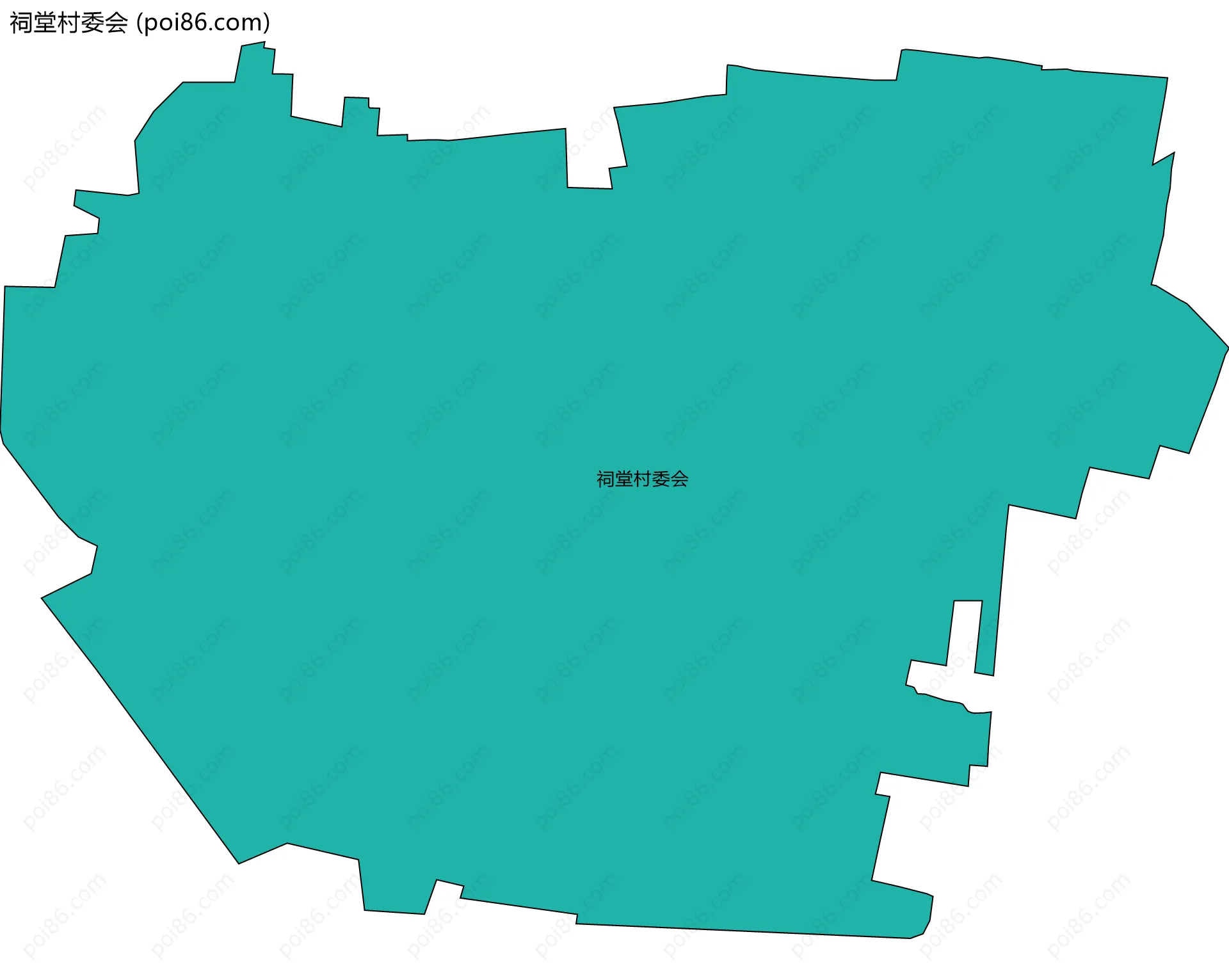 祠堂村委会边界地图