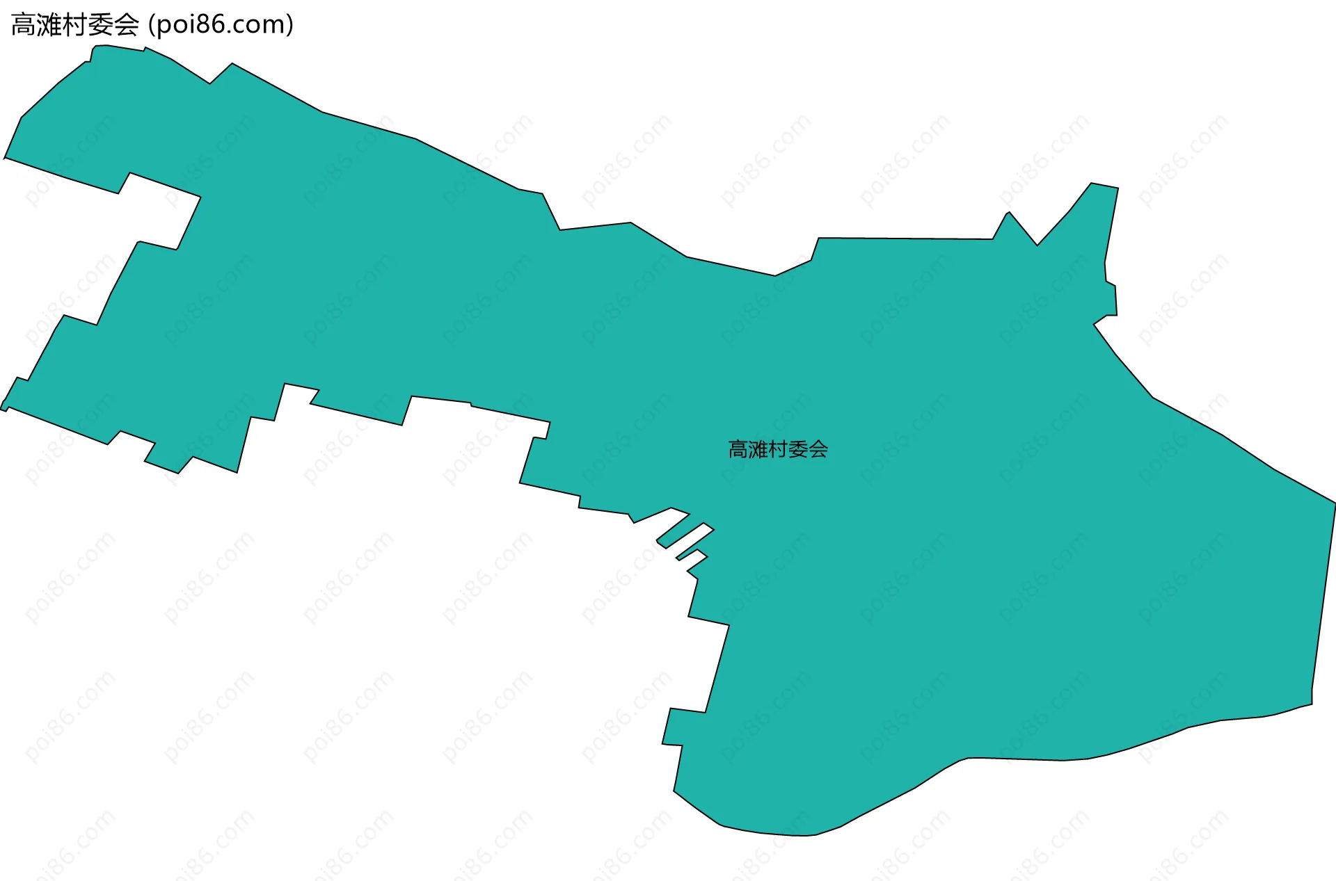 高滩村委会边界地图
