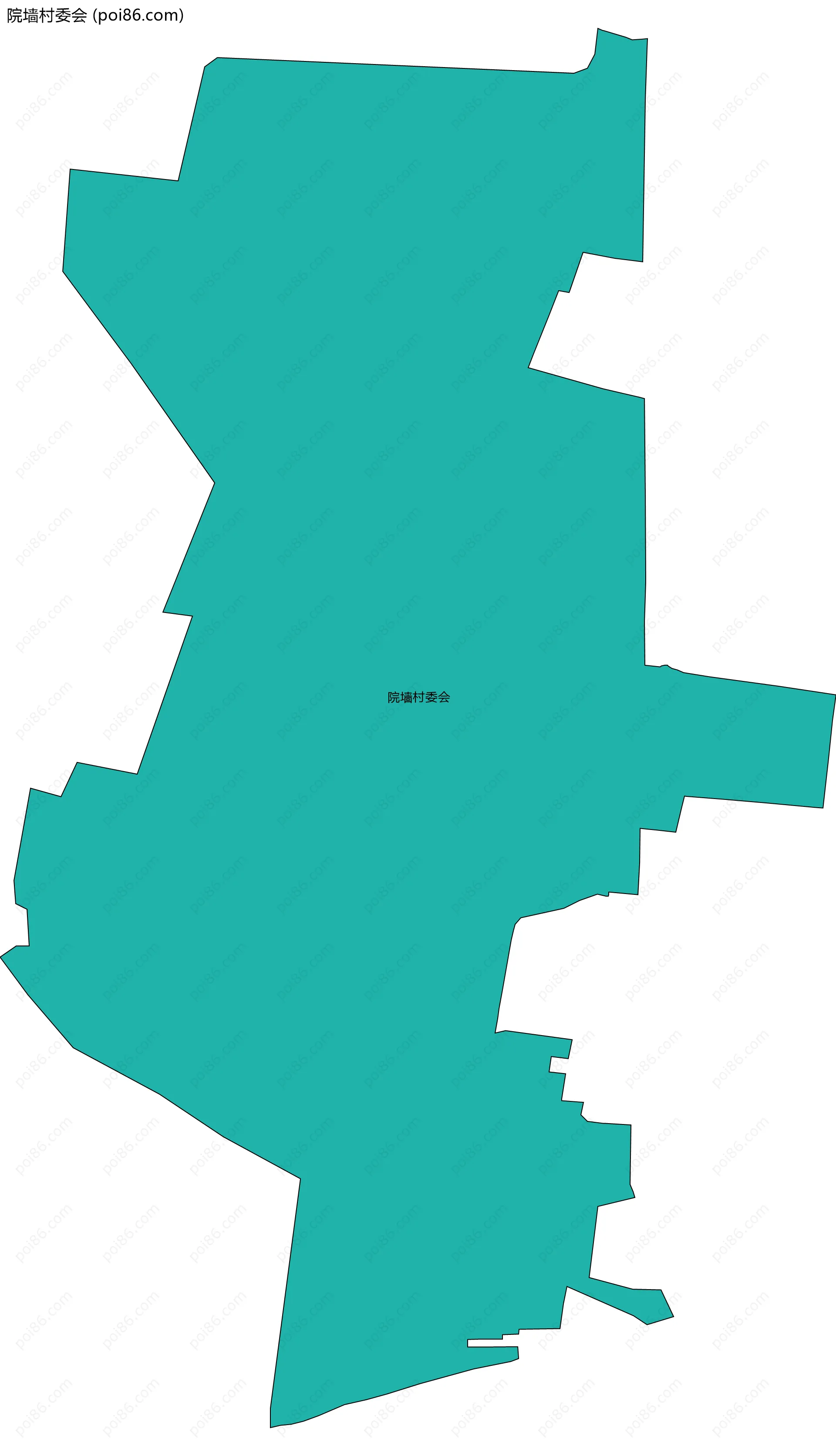 院墙村委会边界地图
