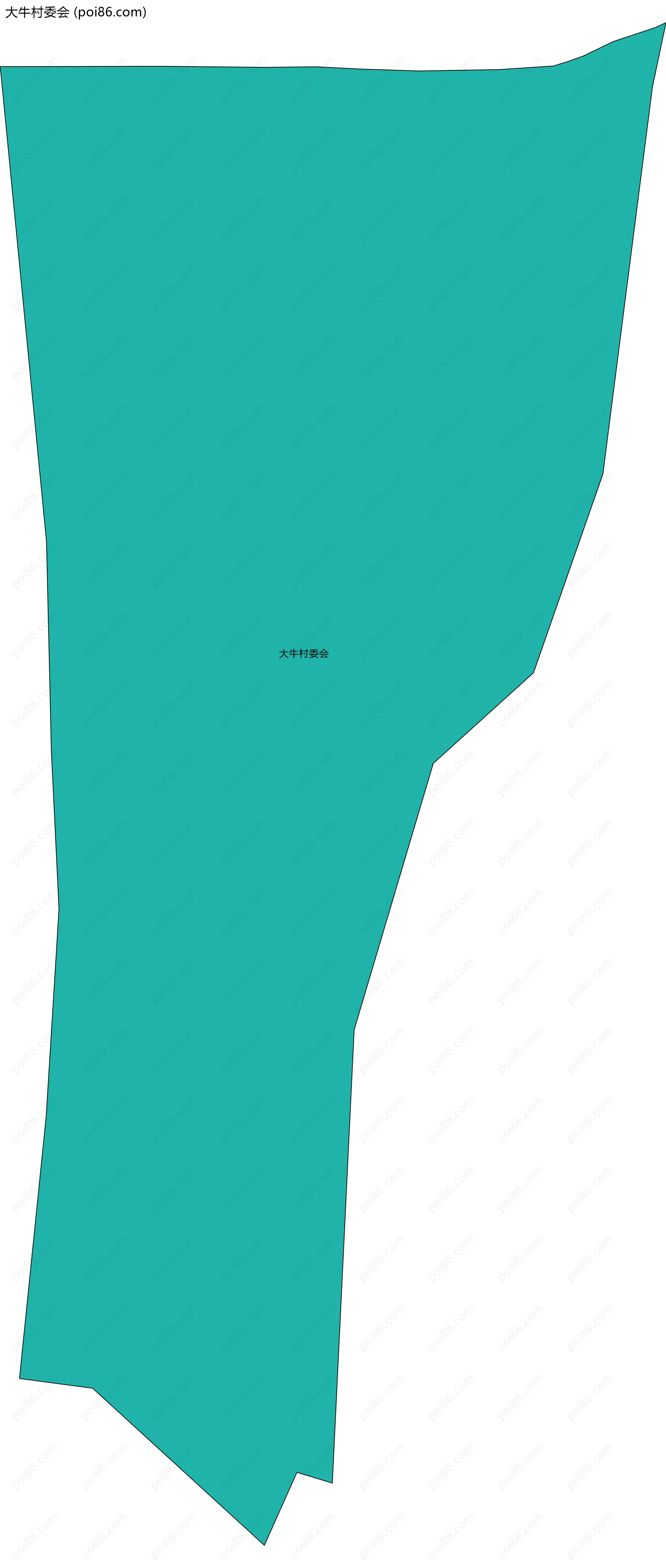 大牛村委会边界地图