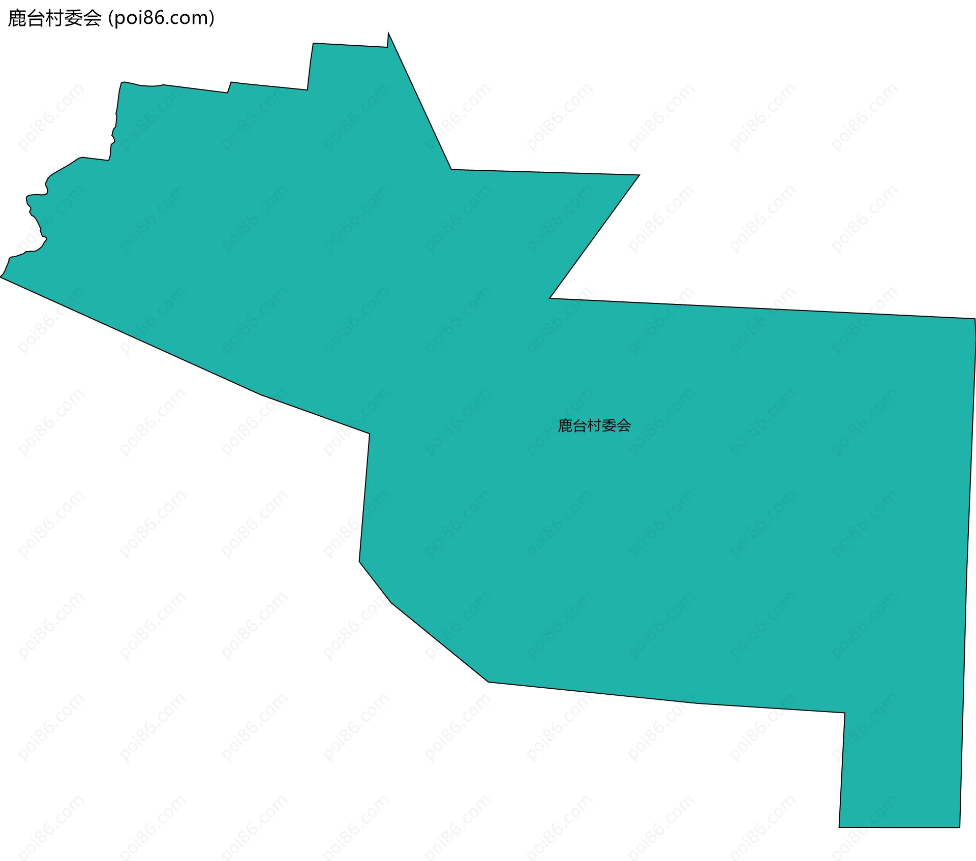 鹿台村委会边界地图