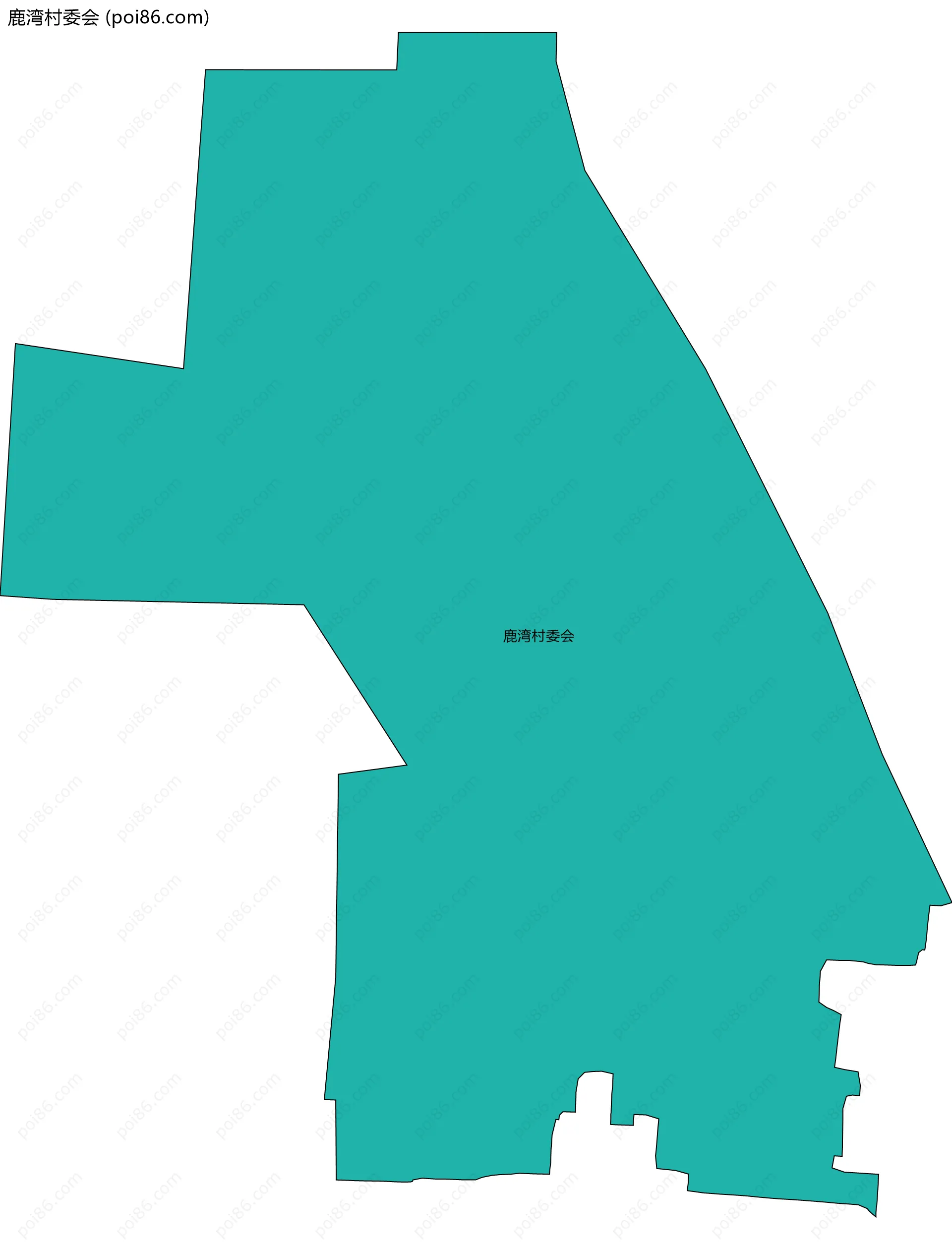 鹿湾村委会边界地图