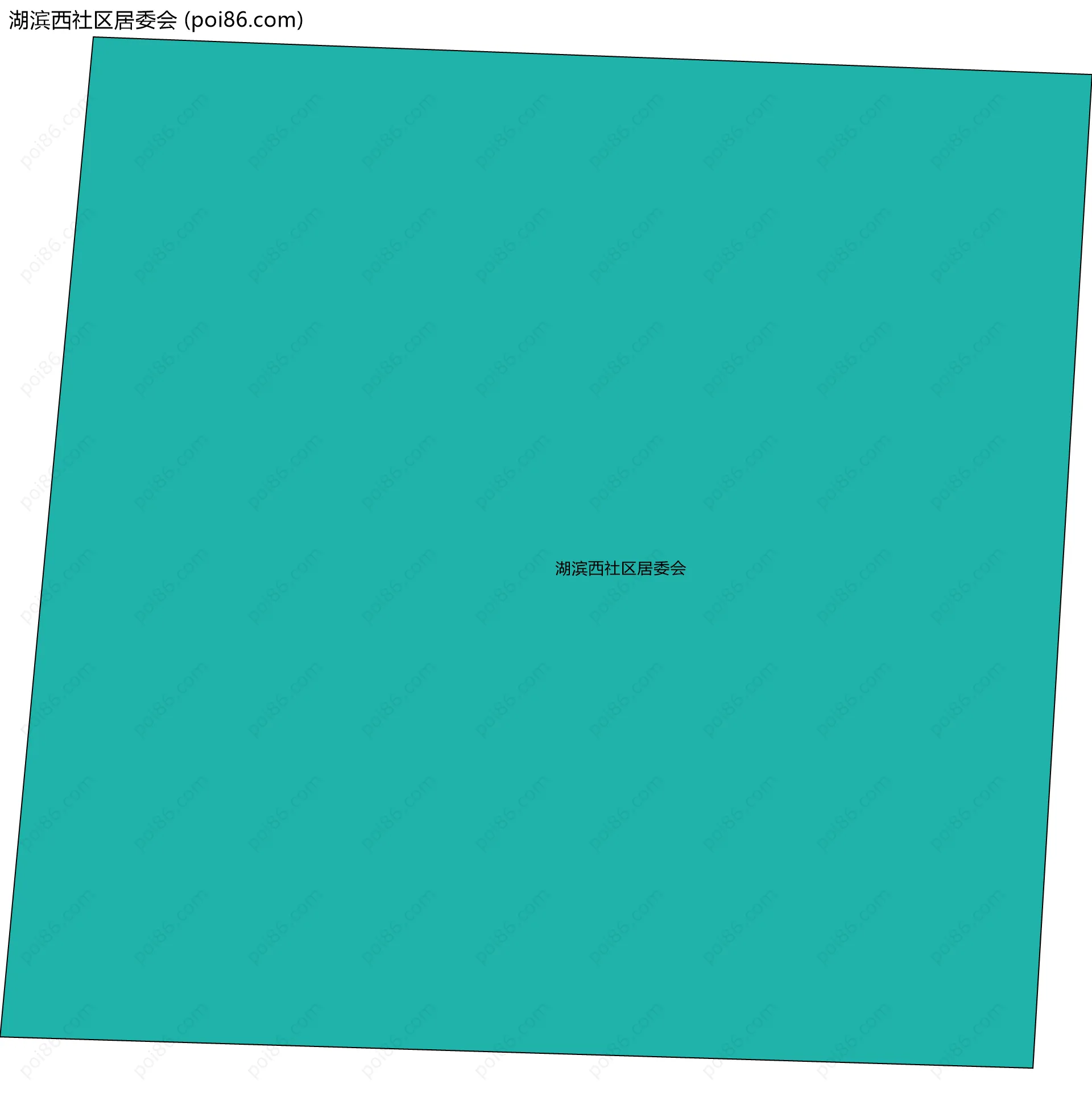 湖滨西社区居委会边界地图