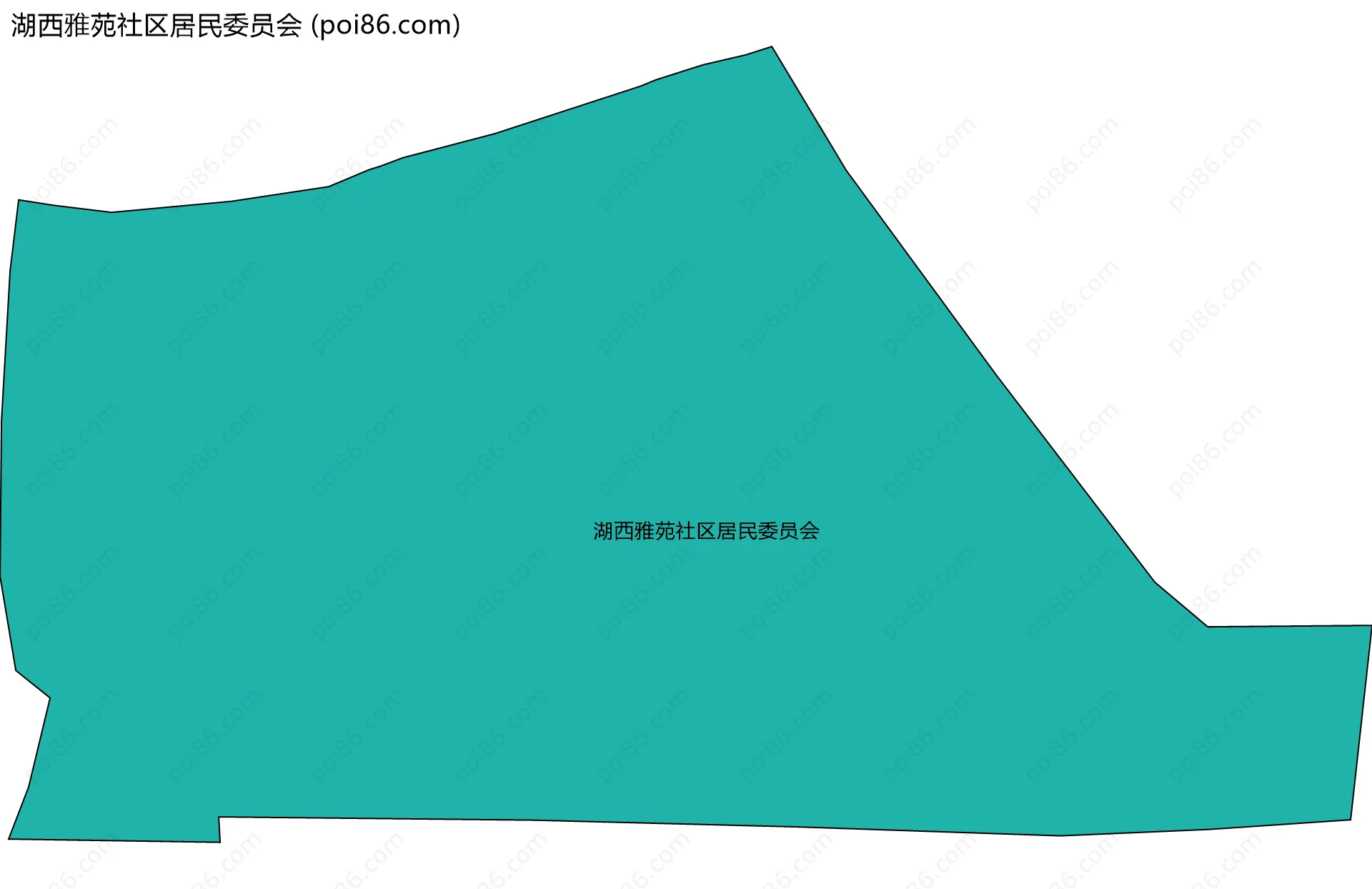 湖西雅苑社区居民委员会边界地图