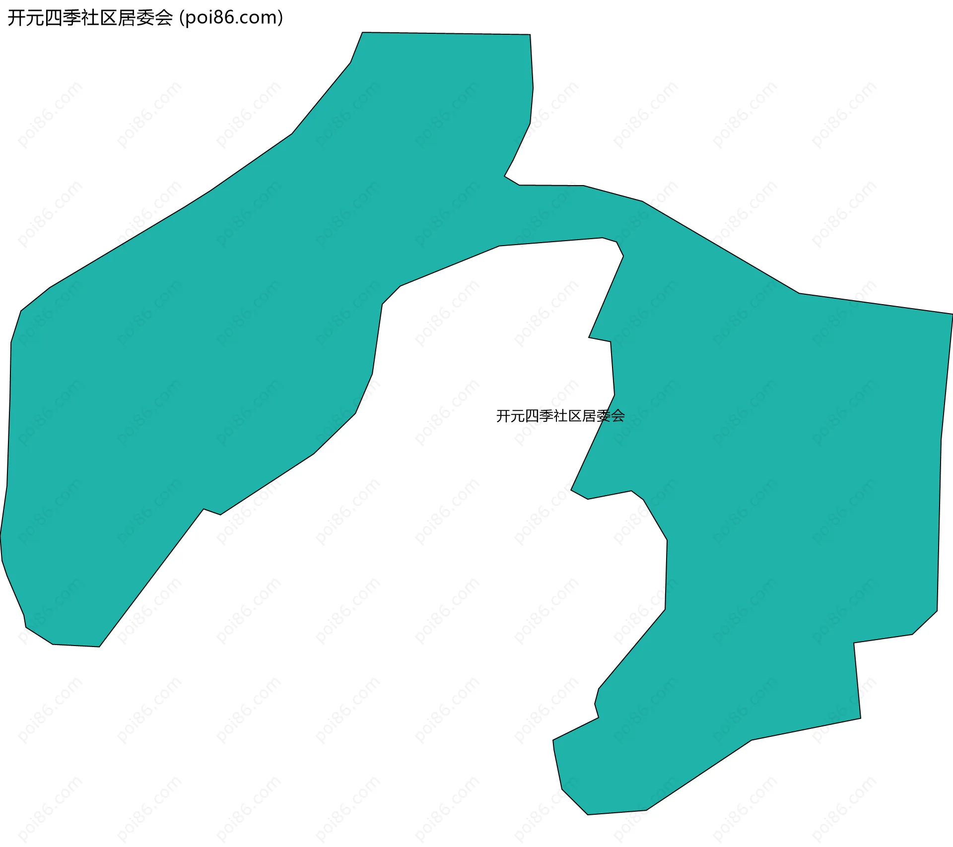 开元四季社区居委会边界地图