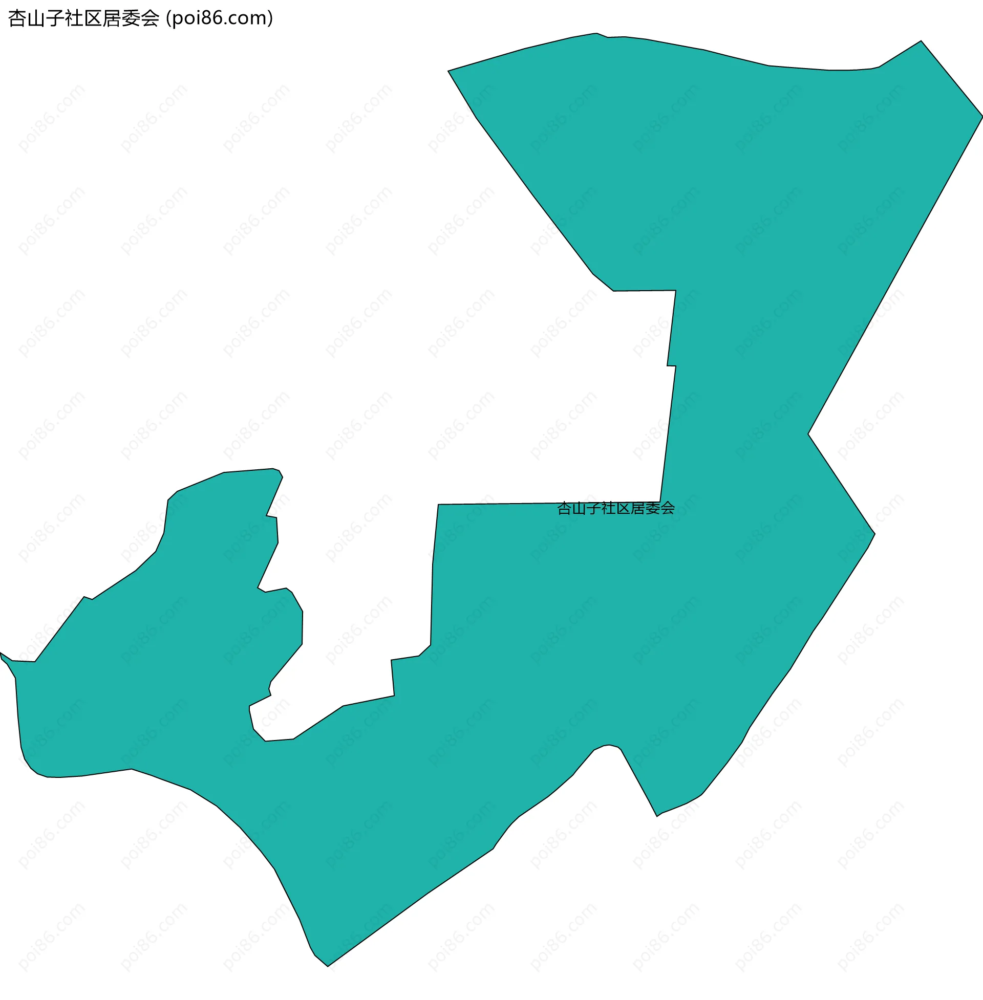 杏山子社区居委会边界地图