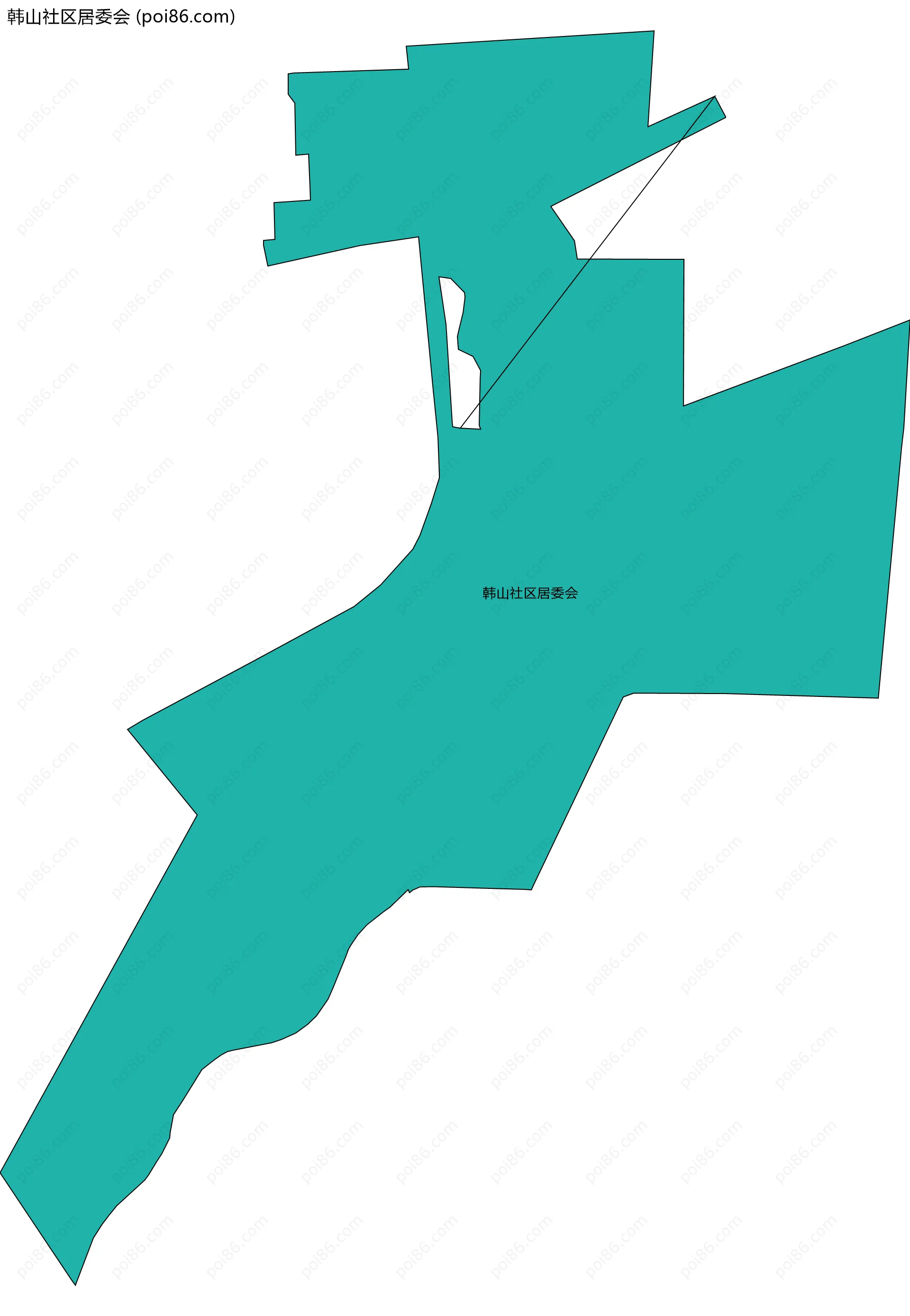 韩山社区居委会边界地图