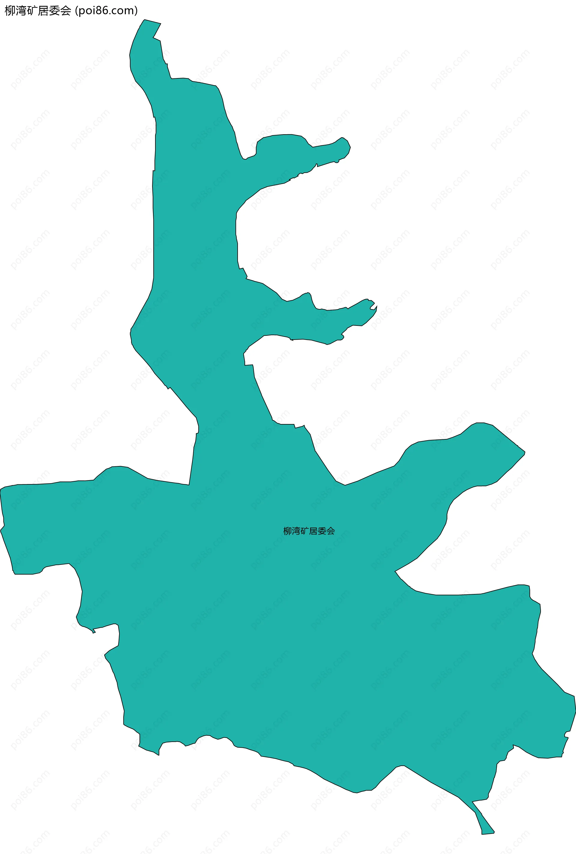 柳湾矿居委会边界地图