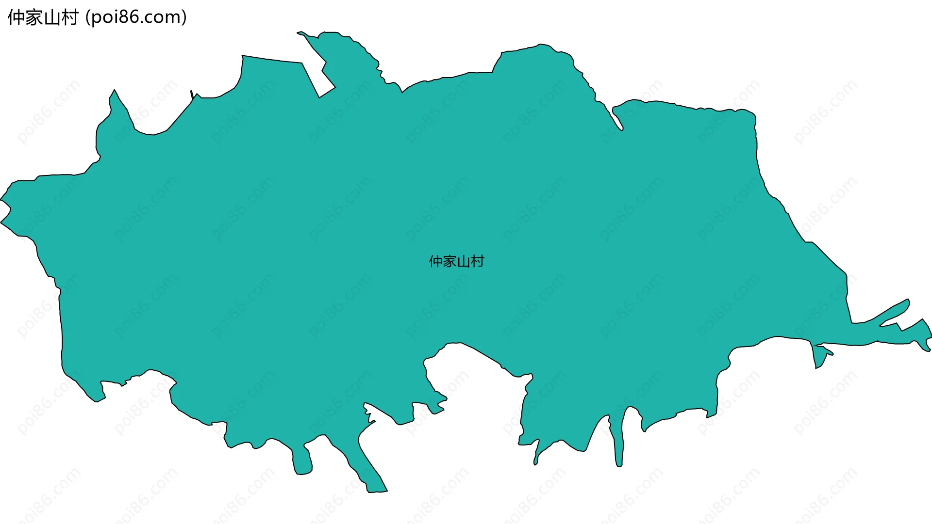 仲家山村边界地图