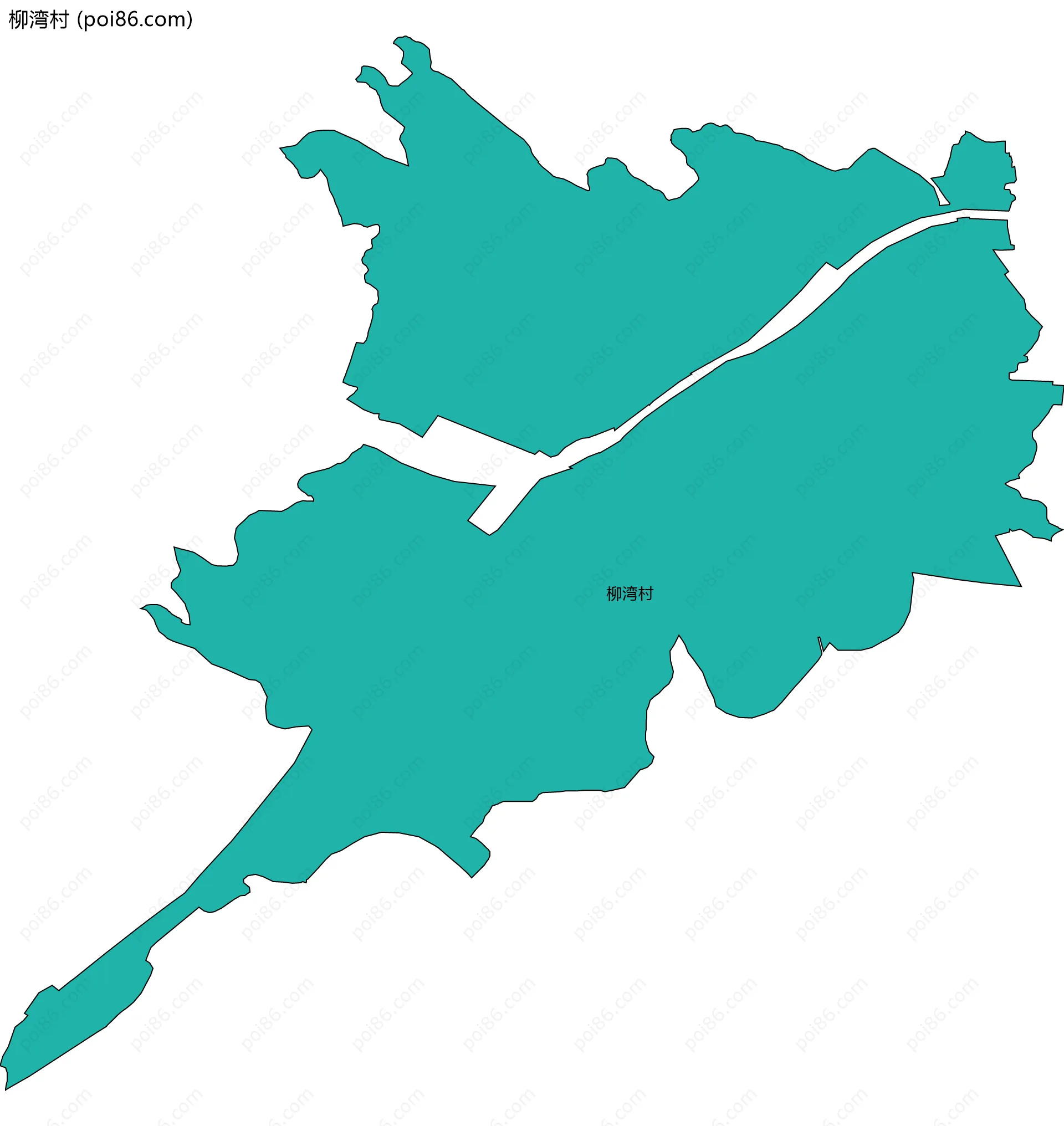 柳湾村边界地图