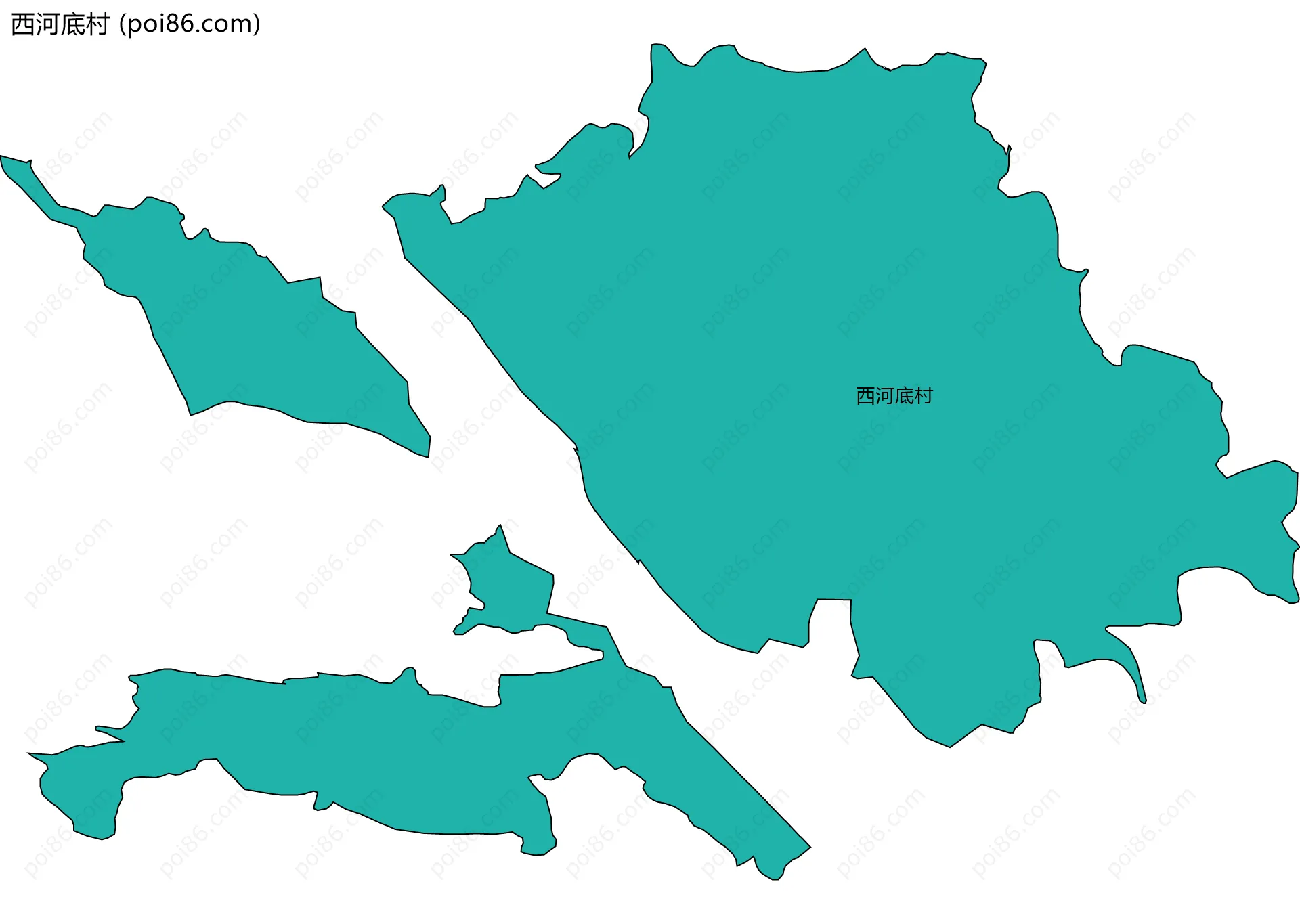 西河底村边界地图