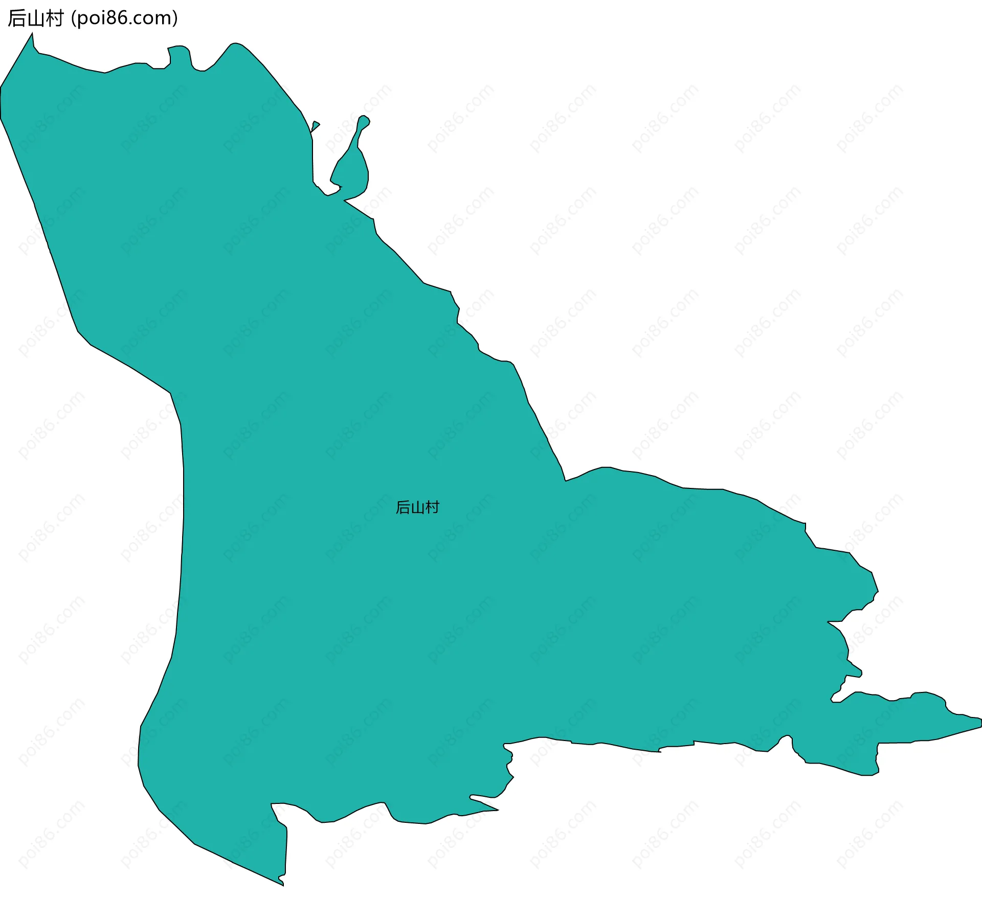 后山村边界地图