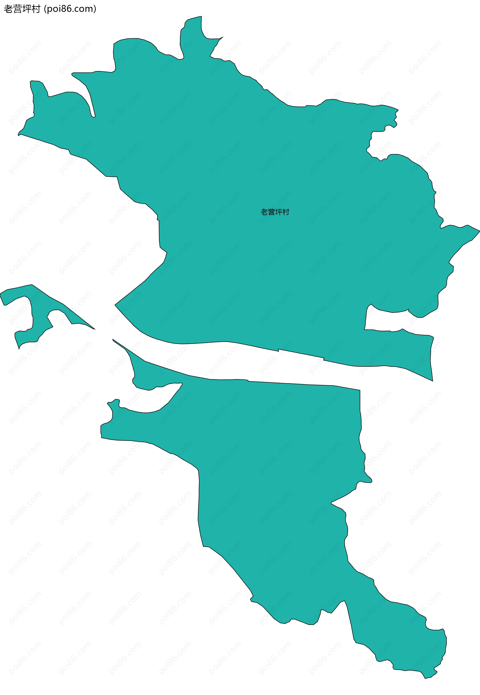 老营坪村边界地图