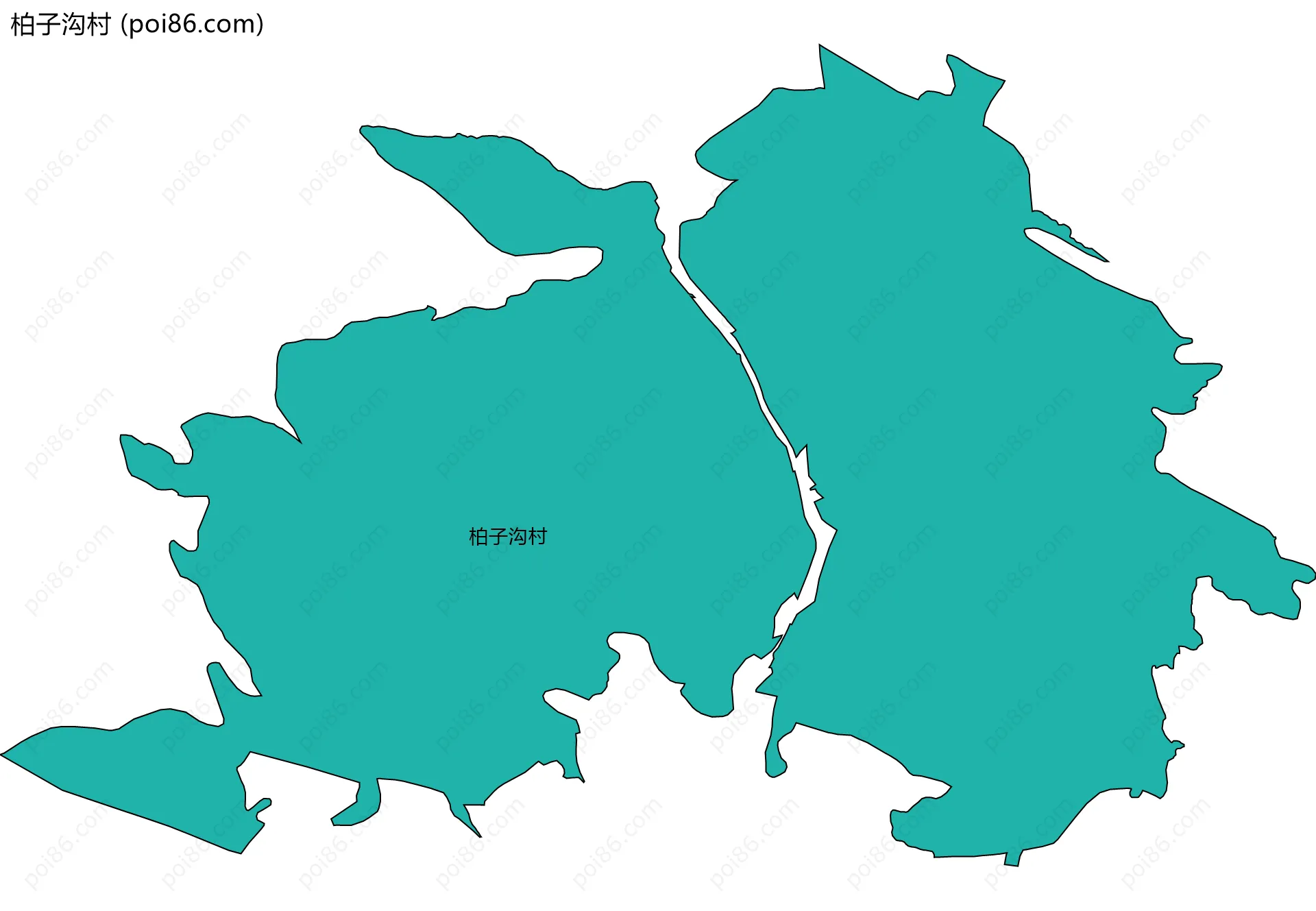柏子沟村边界地图