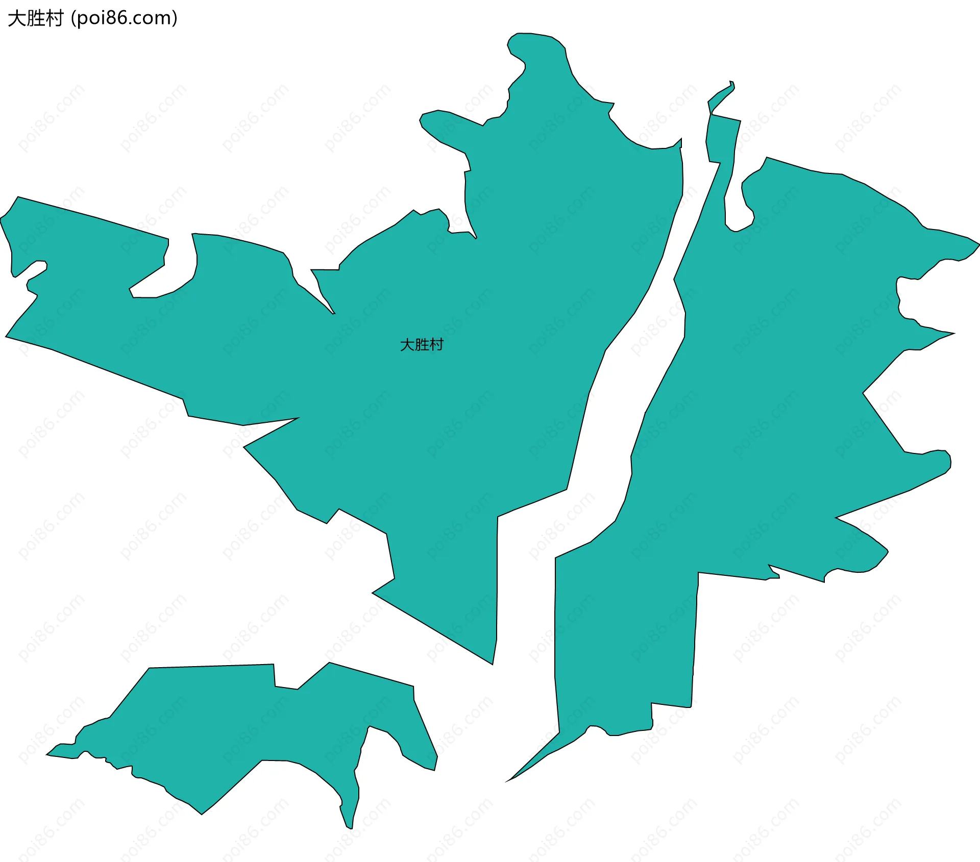 大胜村边界地图