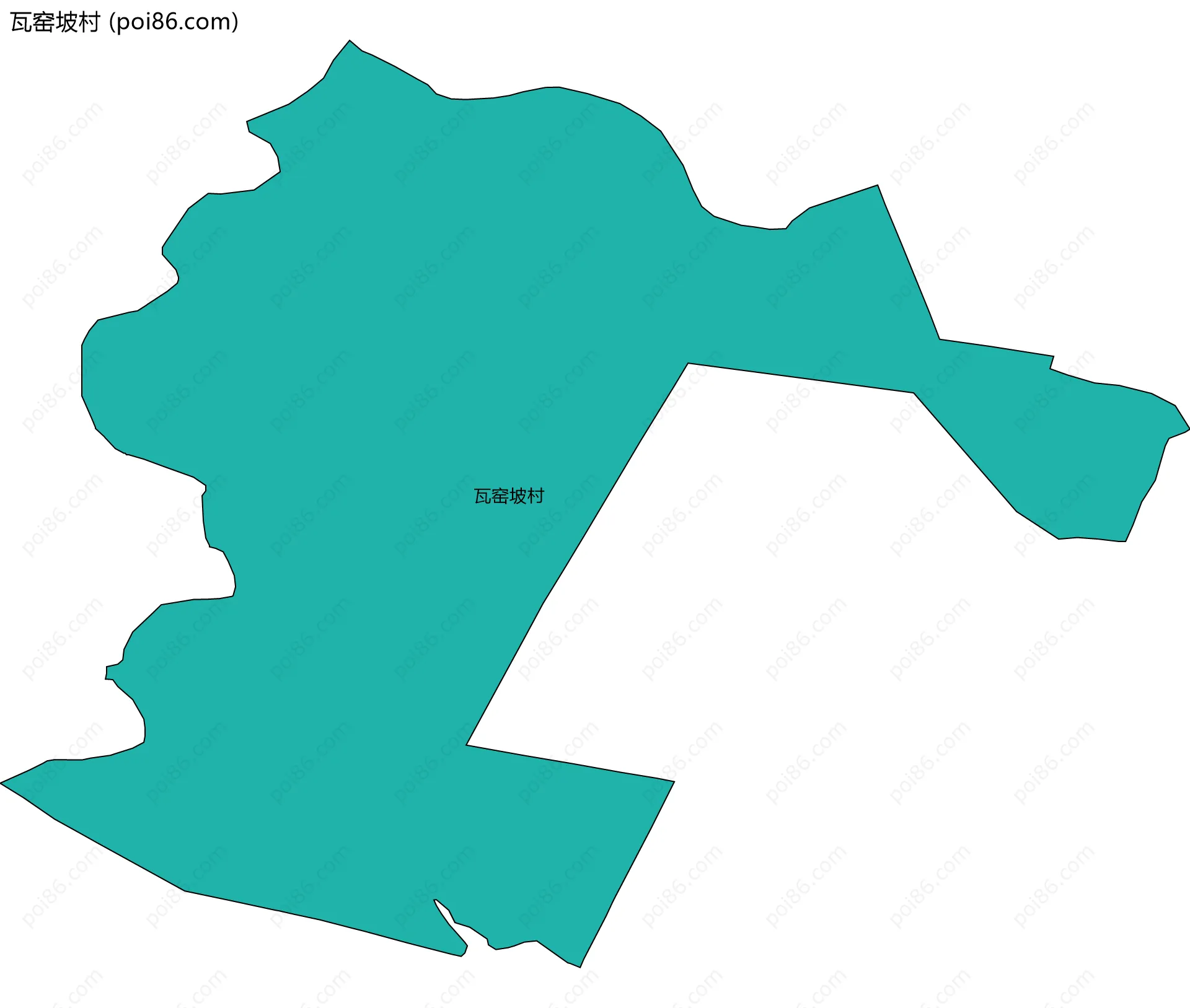 瓦窑坡村边界地图