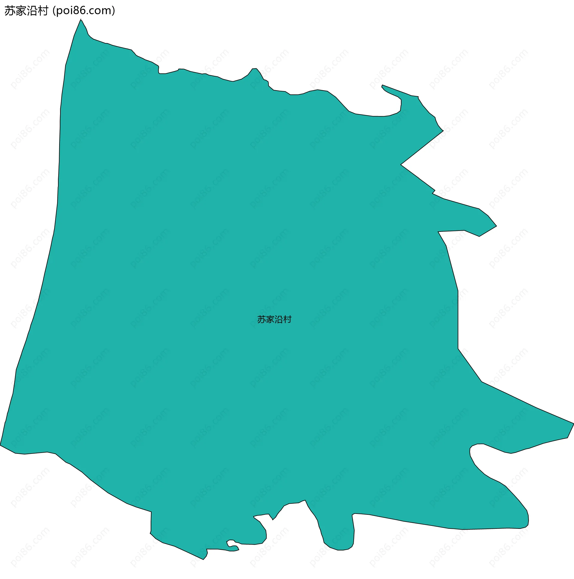 苏家沿村边界地图