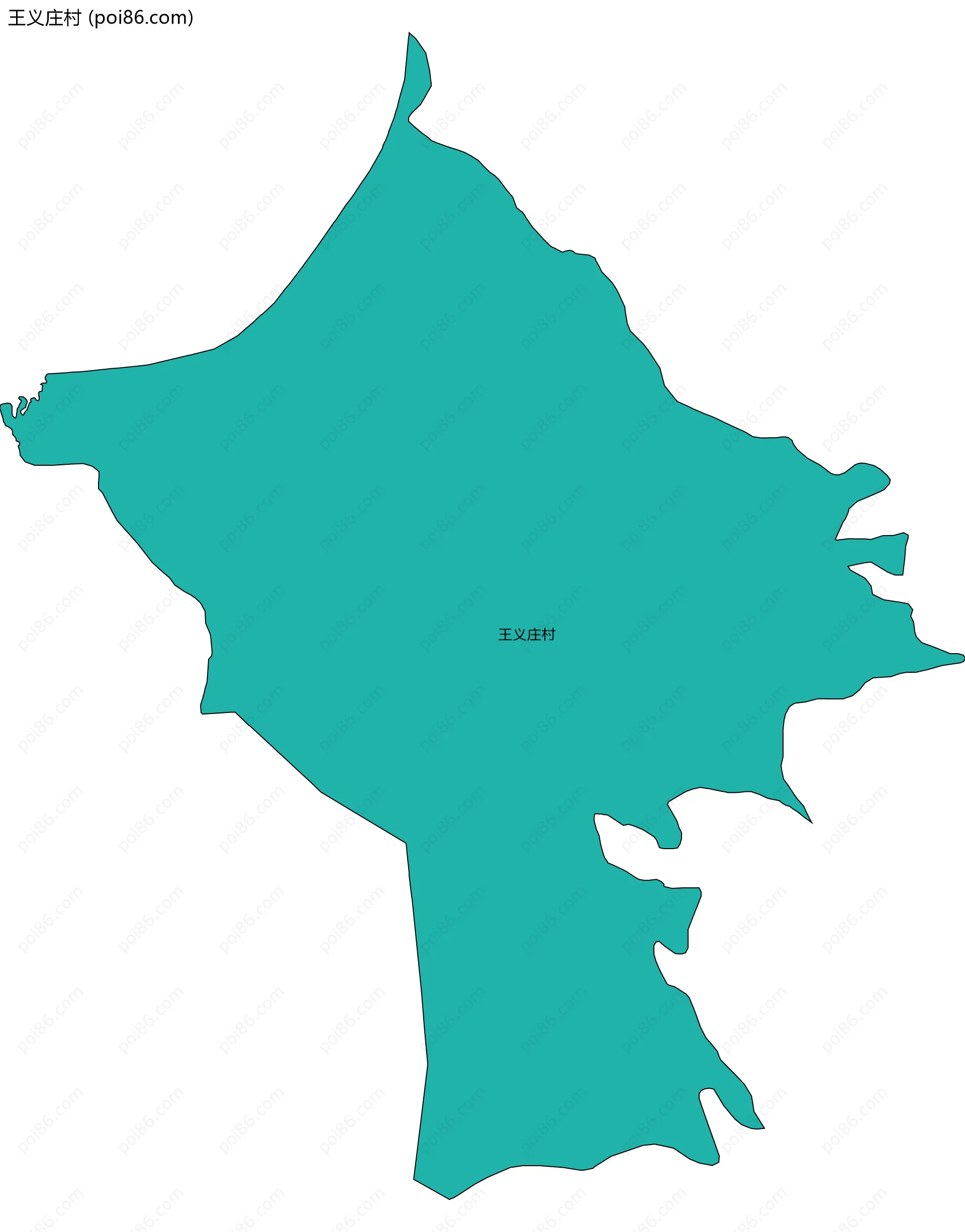 王义庄村边界地图