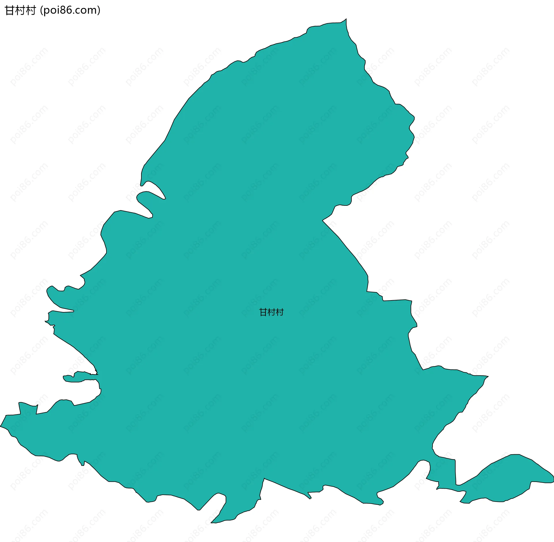 甘村村边界地图
