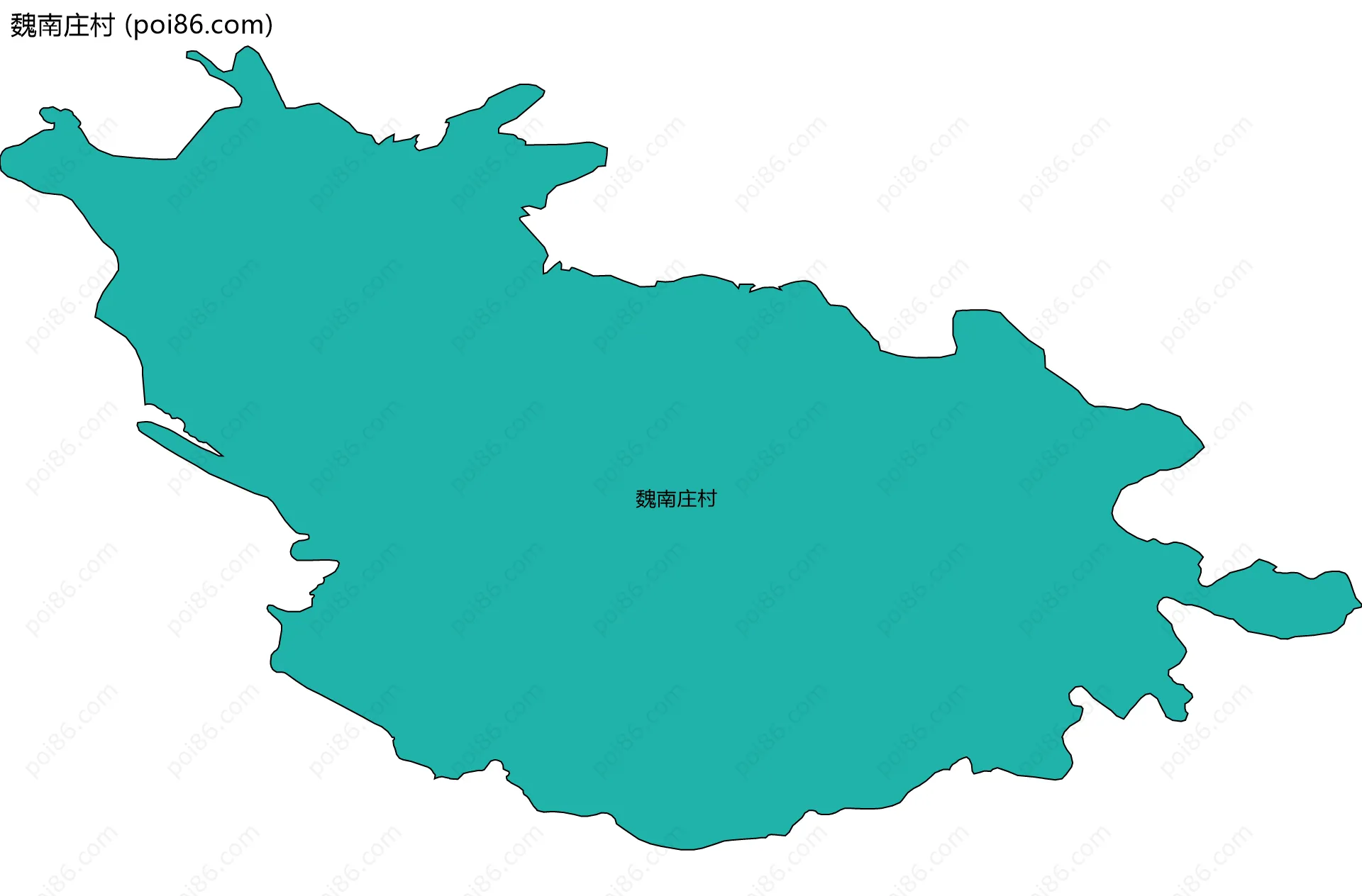 魏南庄村边界地图