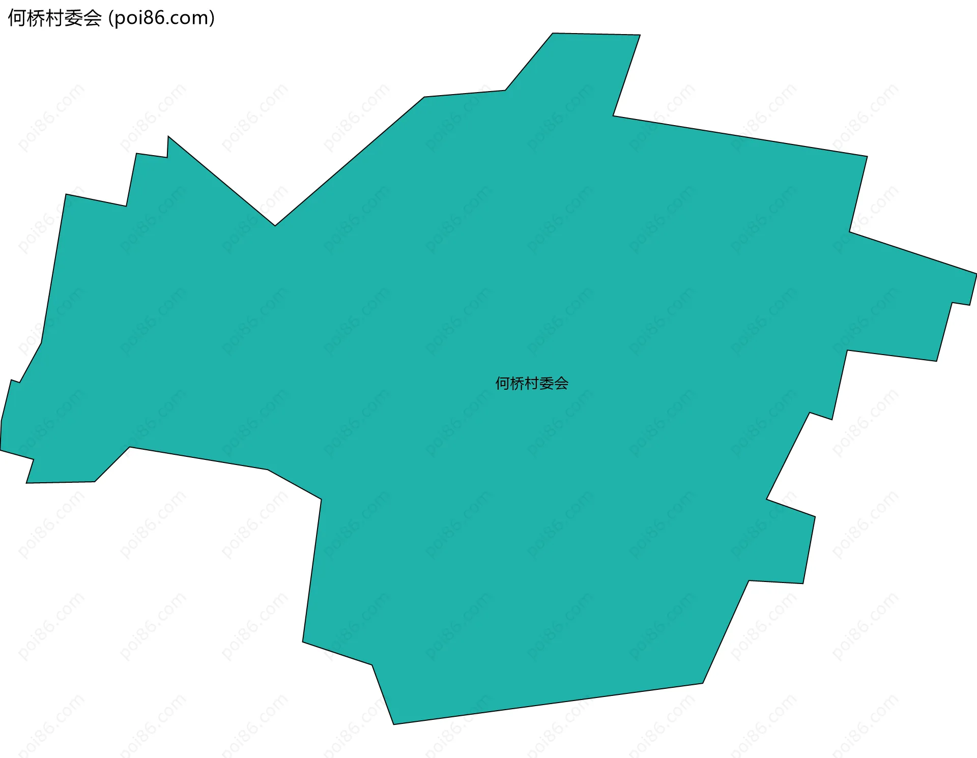 何桥村委会边界地图