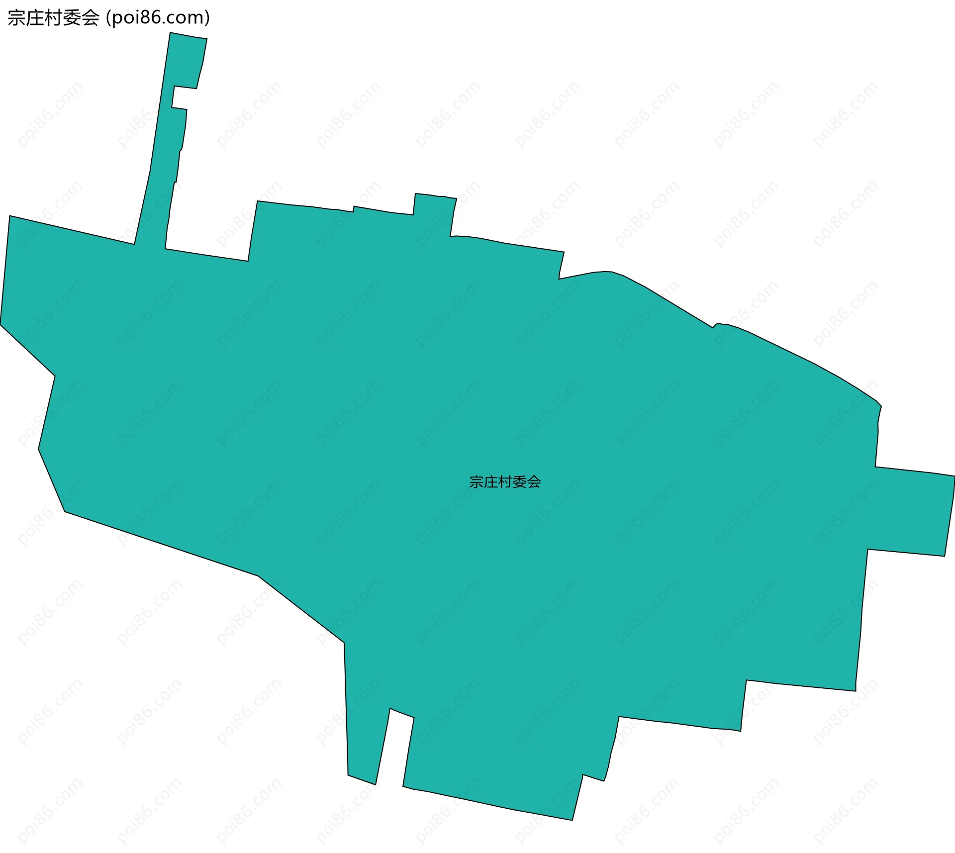 宗庄村委会边界地图