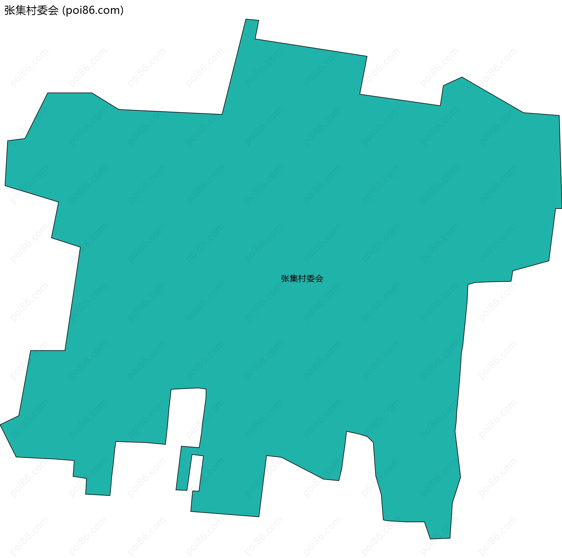 张集村委会边界地图