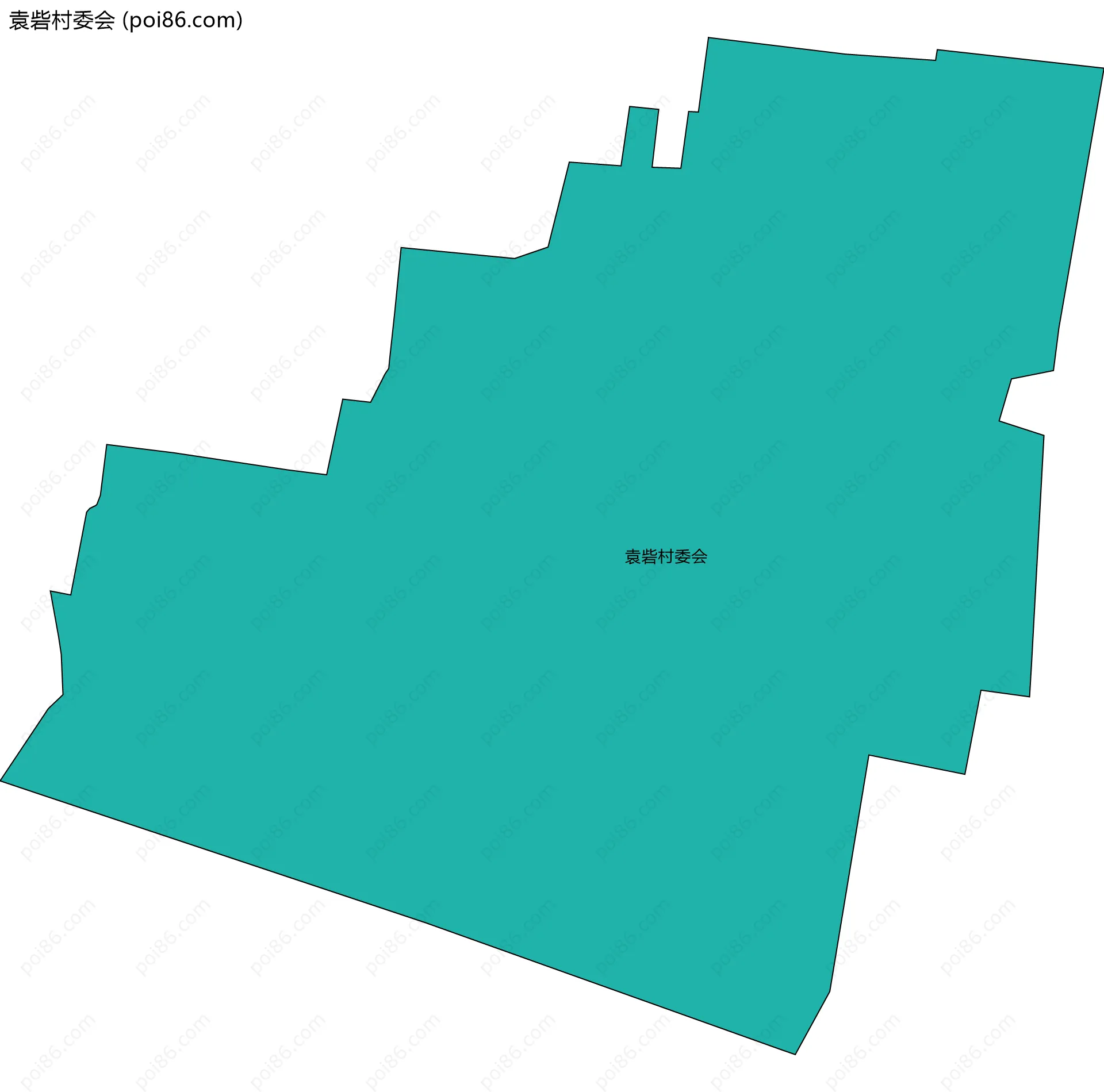 袁砦村委会边界地图