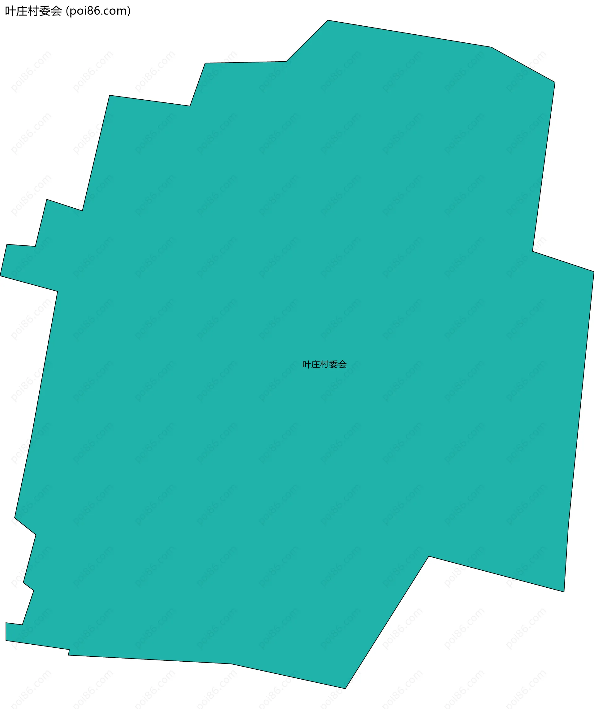 叶庄村委会边界地图