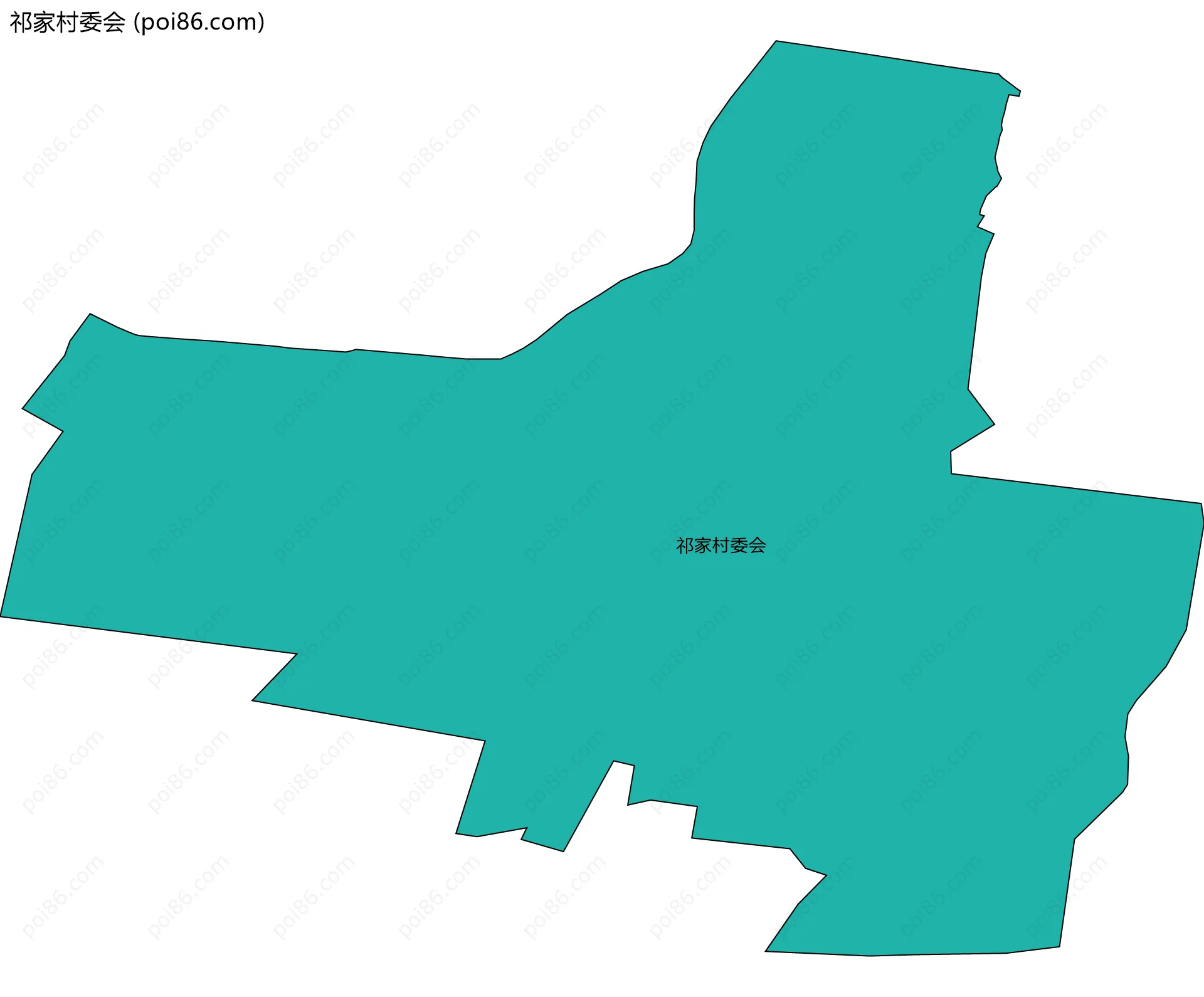 祁家村委会边界地图
