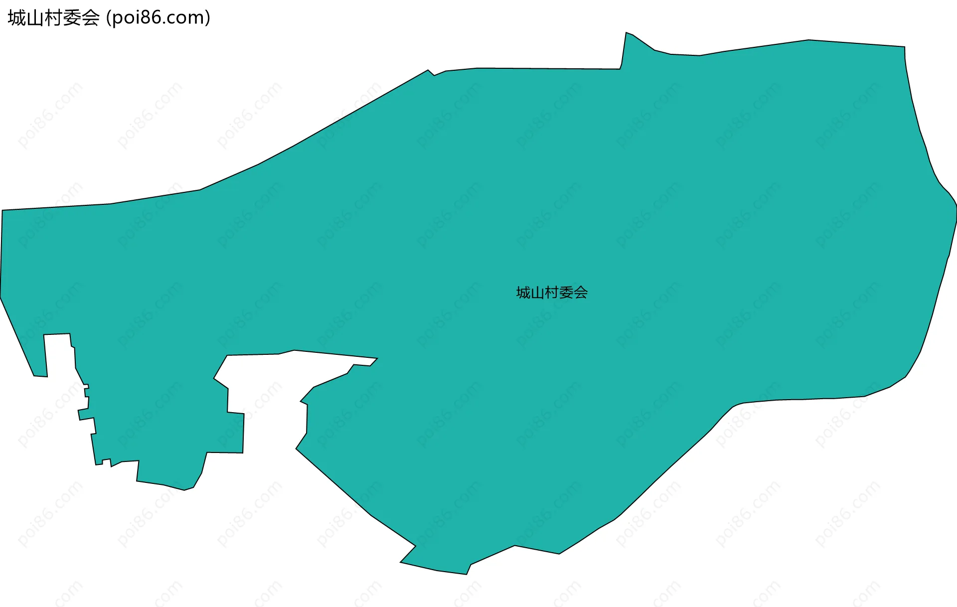 城山村委会边界地图