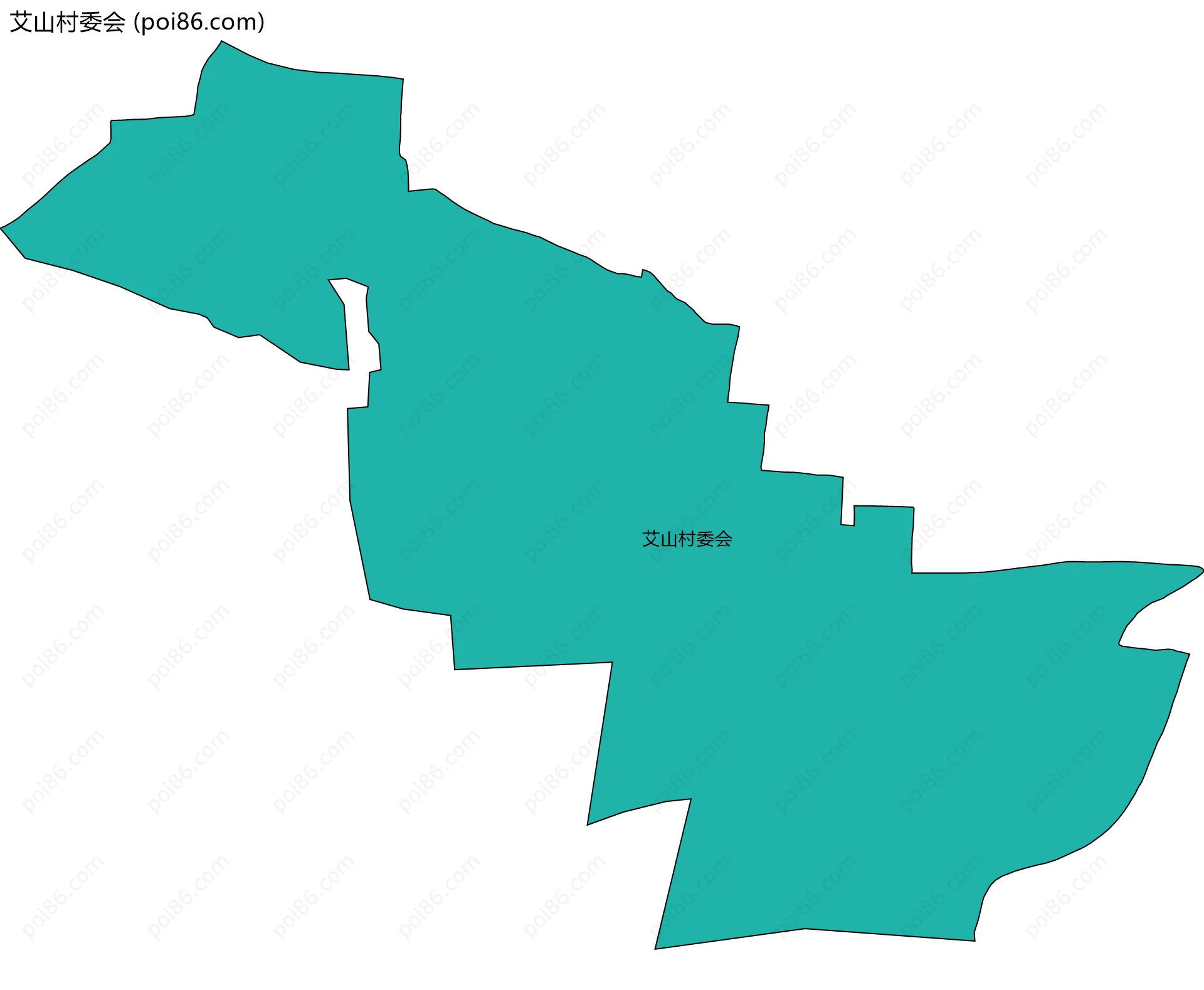 艾山村委会边界地图