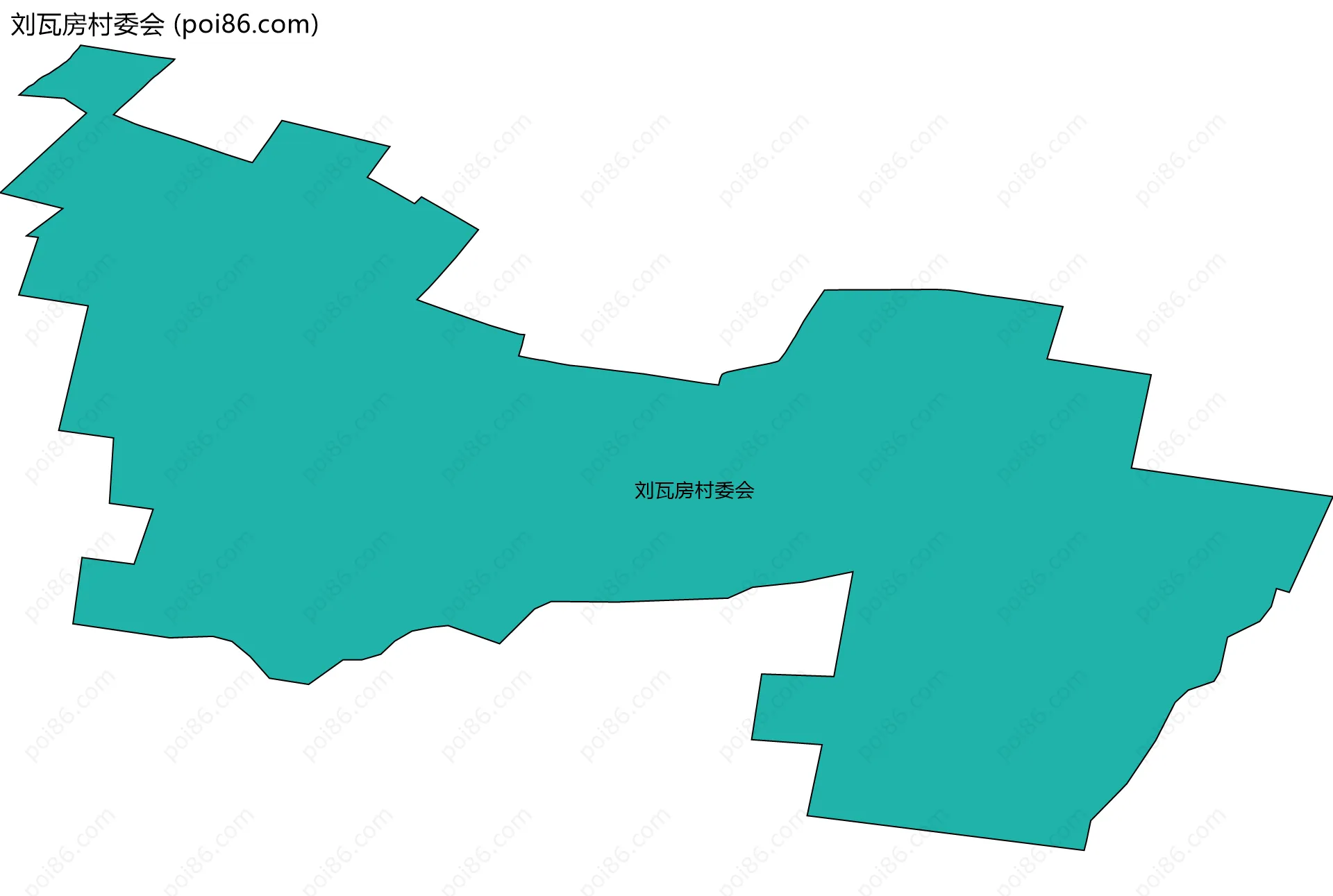 刘瓦房村委会边界地图