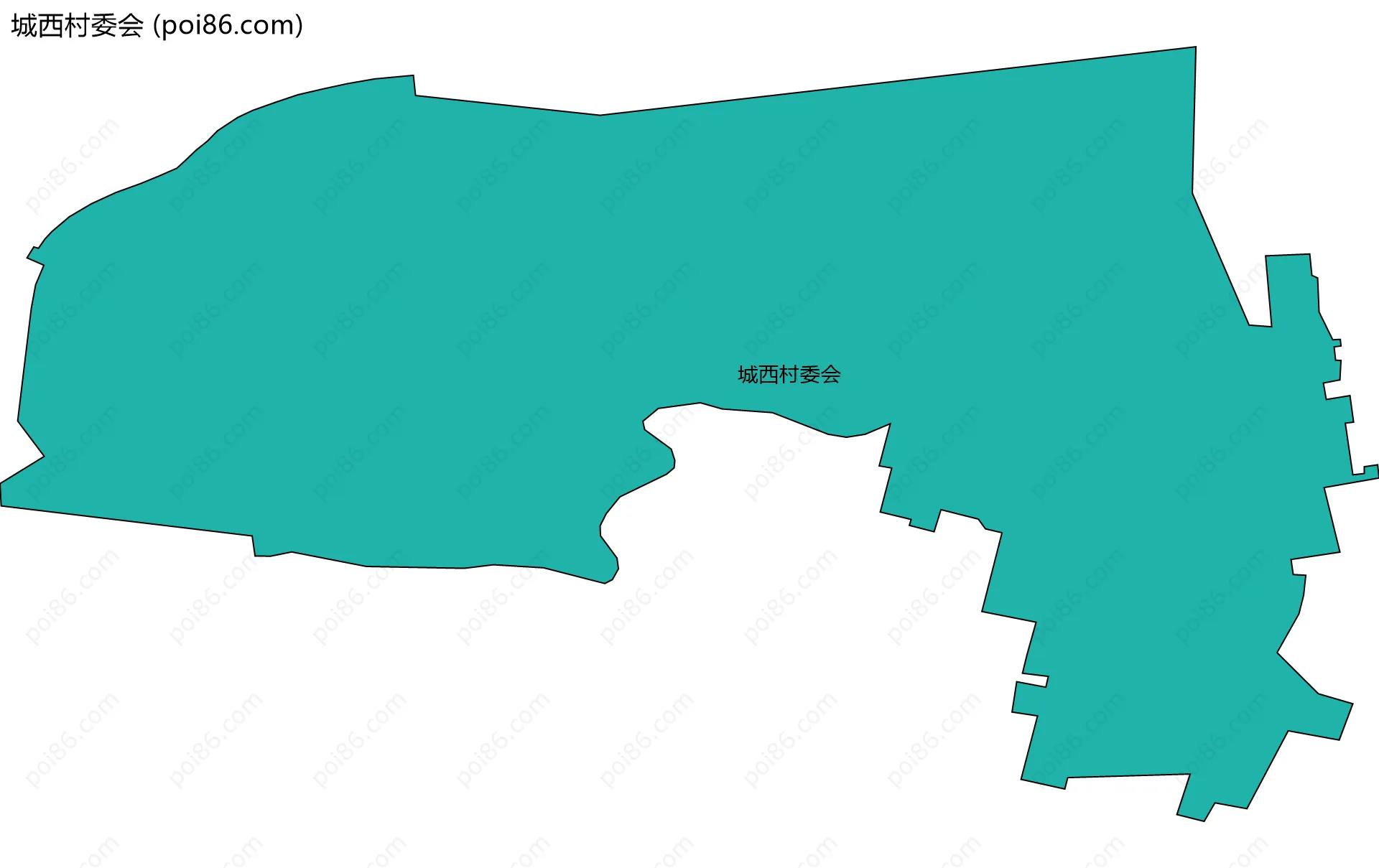 城西村委会边界地图