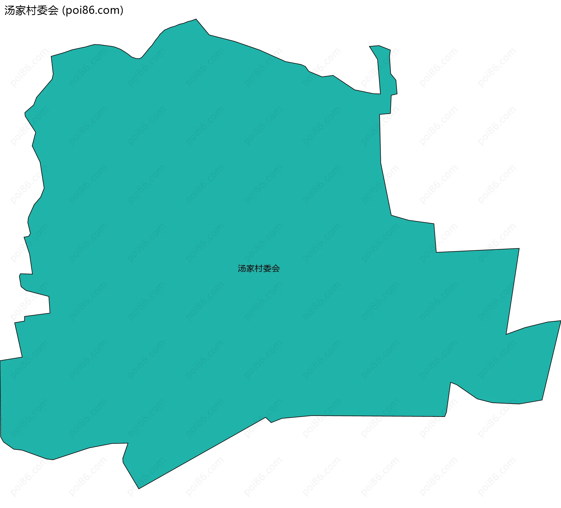 汤家村委会边界地图