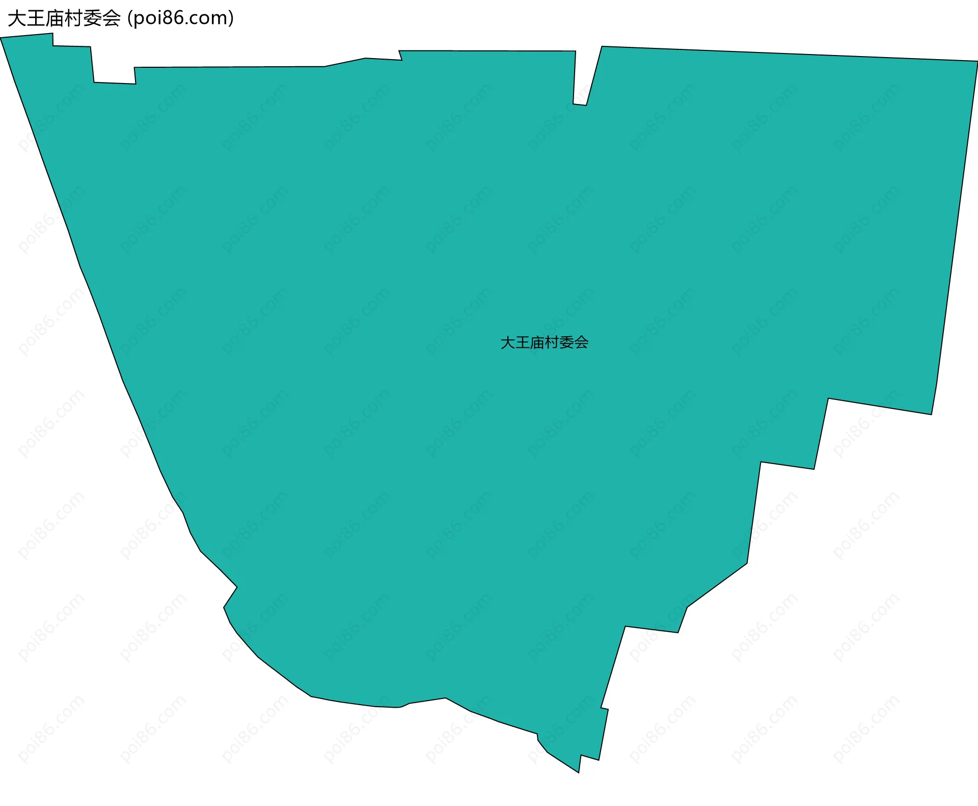 大王庙村委会边界地图