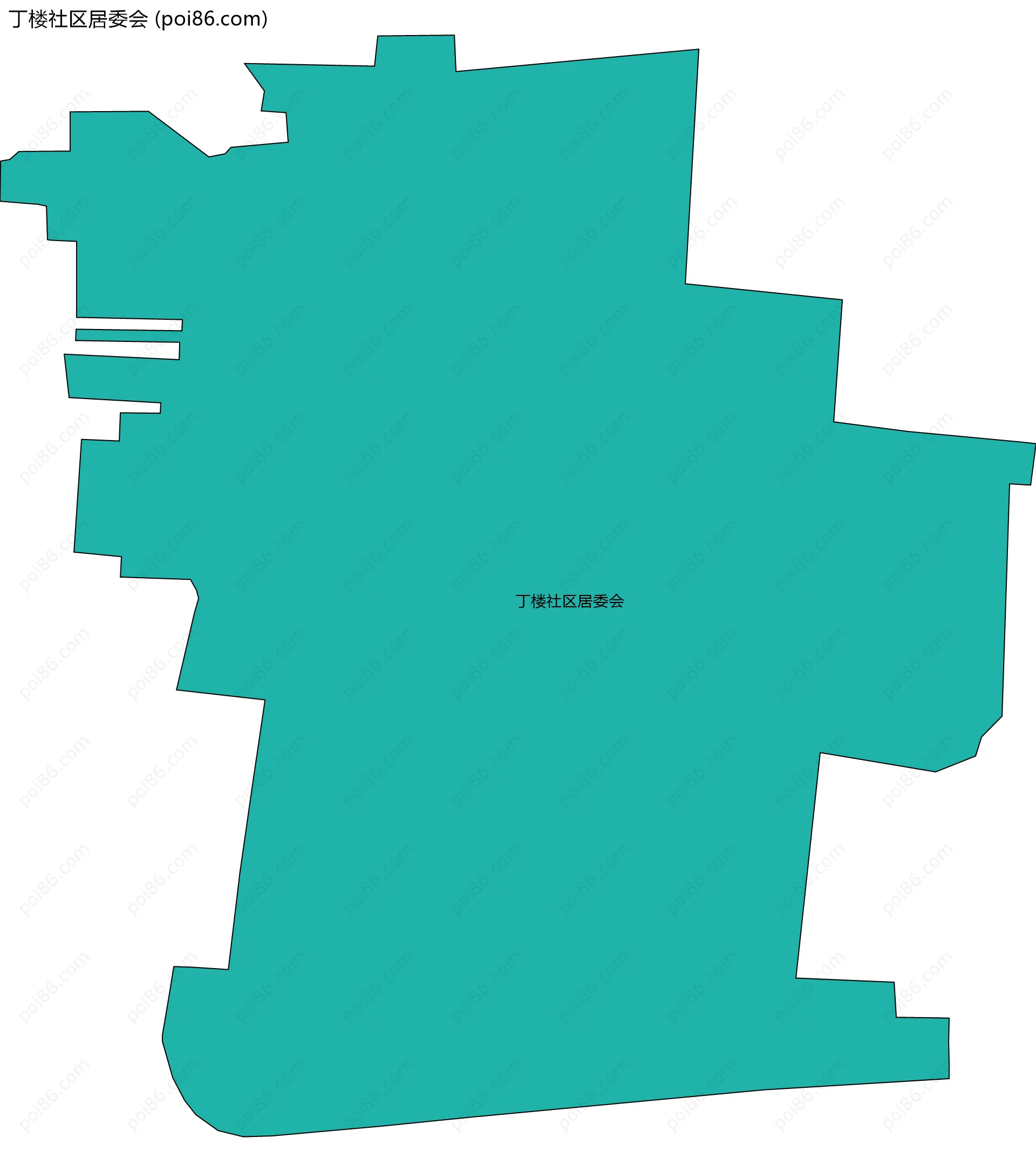 丁楼社区居委会边界地图