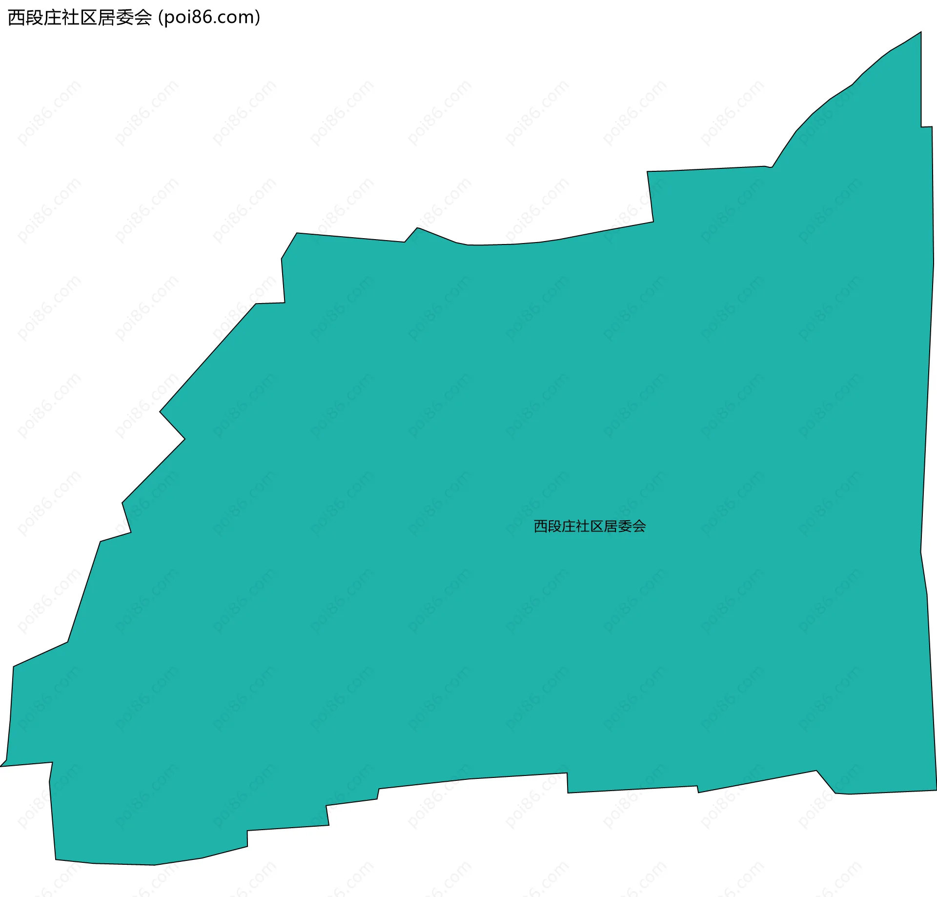 西段庄社区居委会边界地图