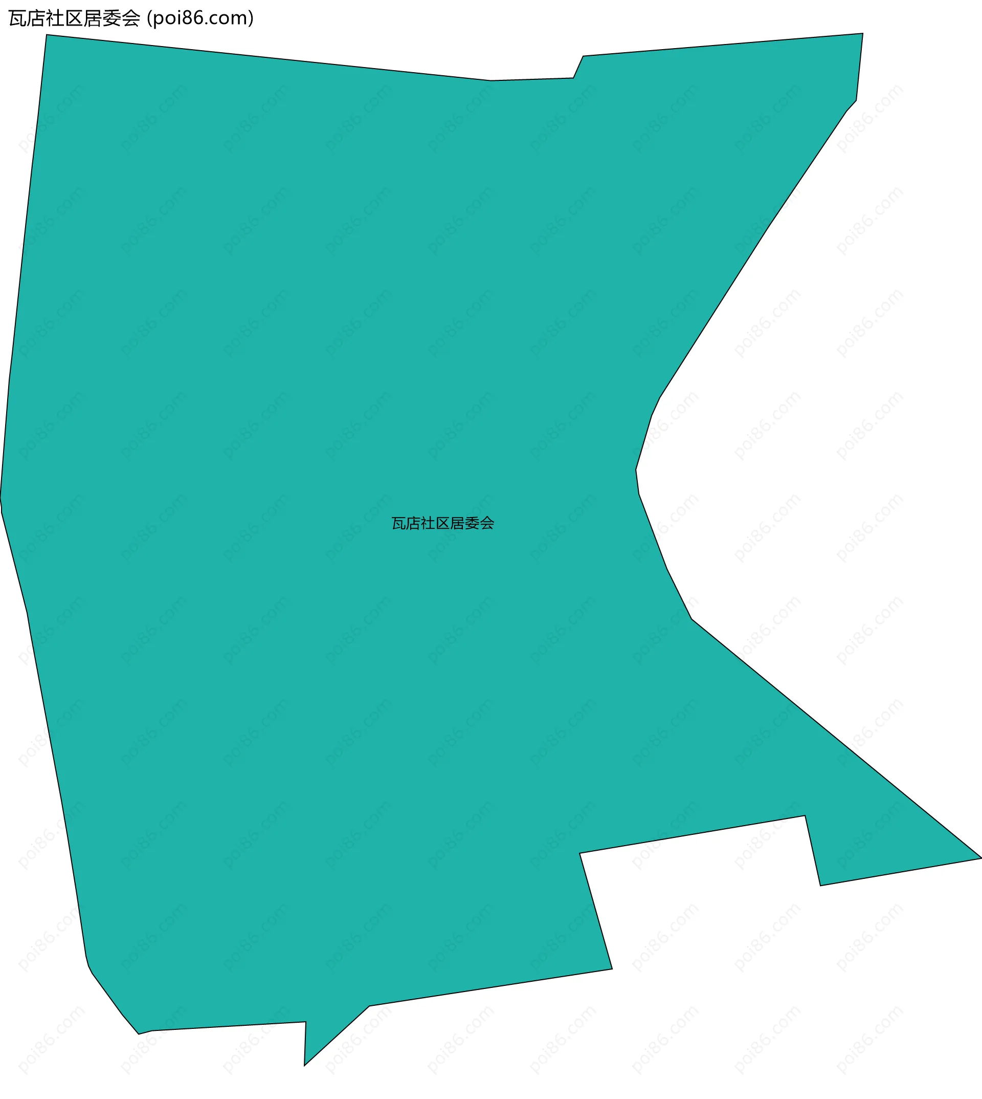 瓦店社区居委会边界地图