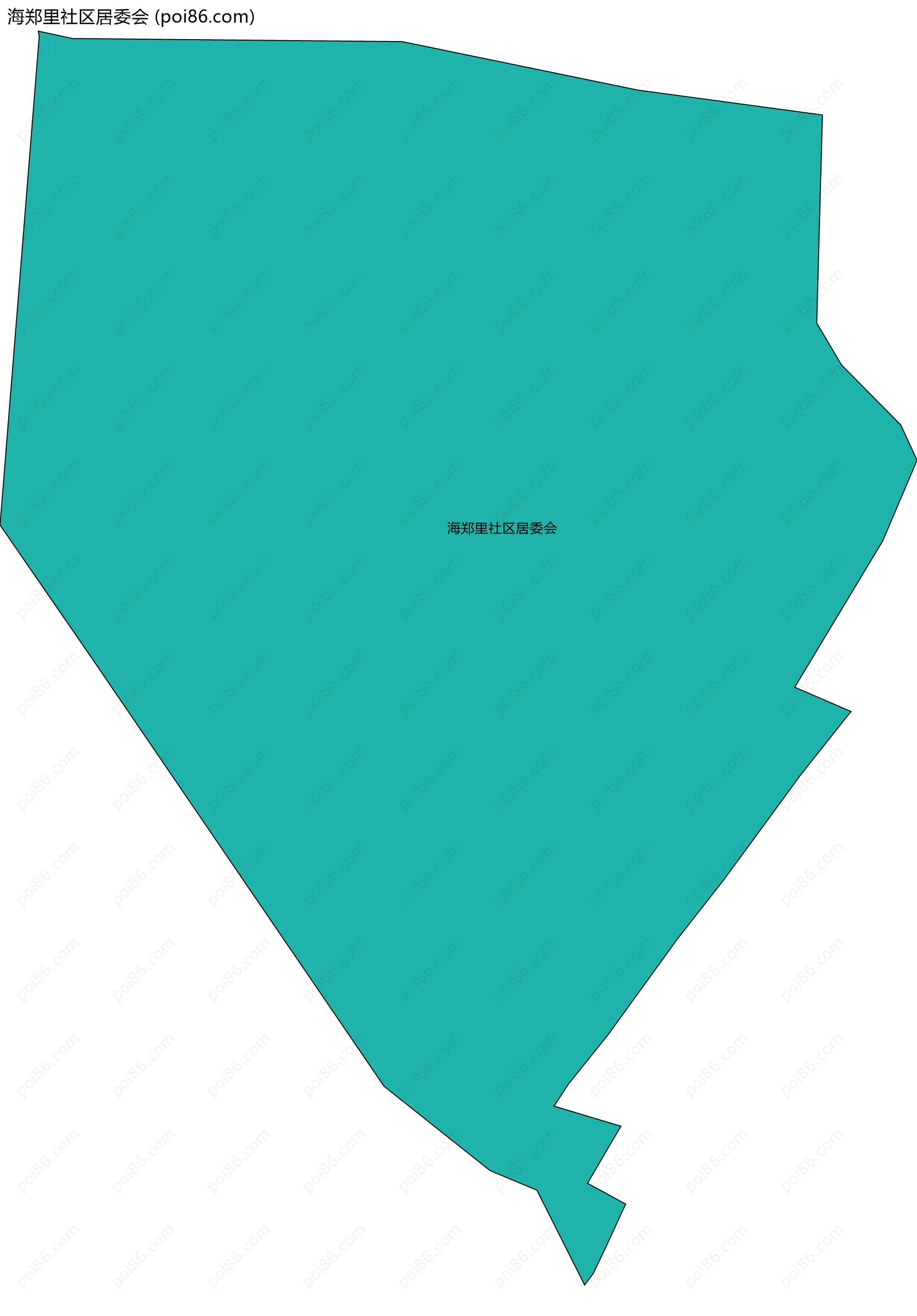 海郑里社区居委会边界地图