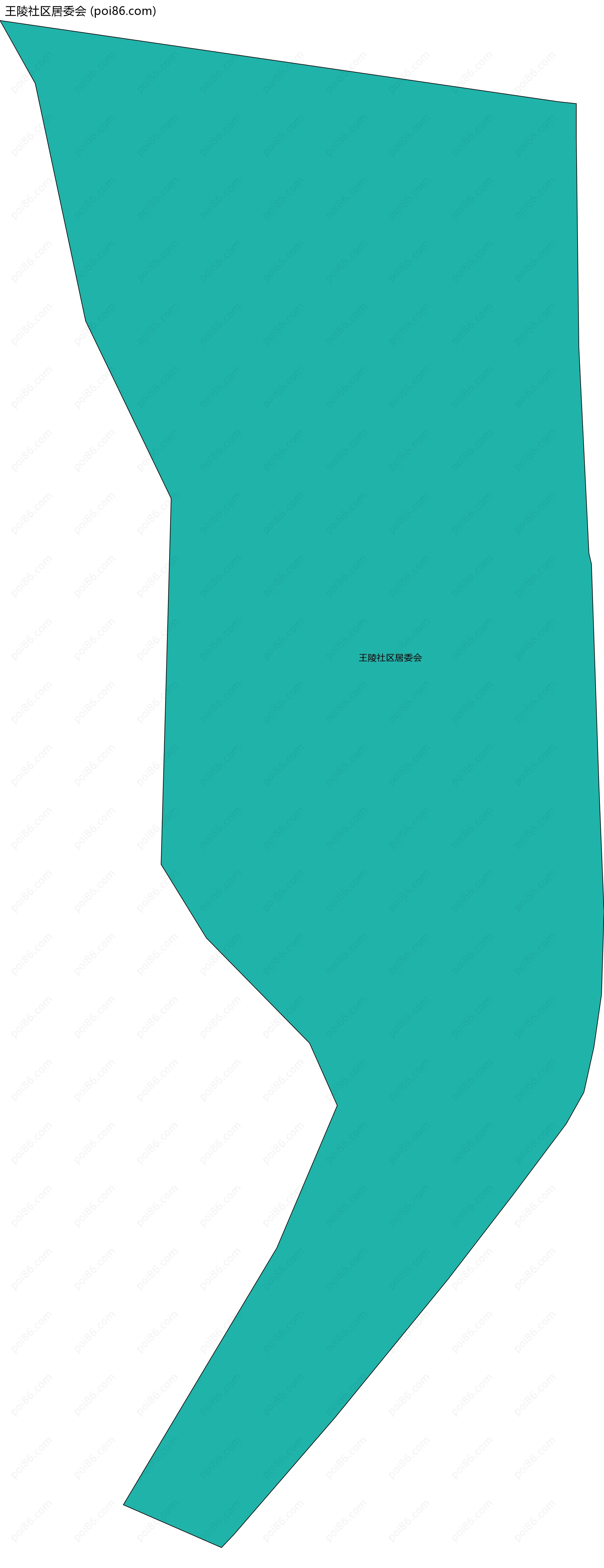 王陵社区居委会边界地图