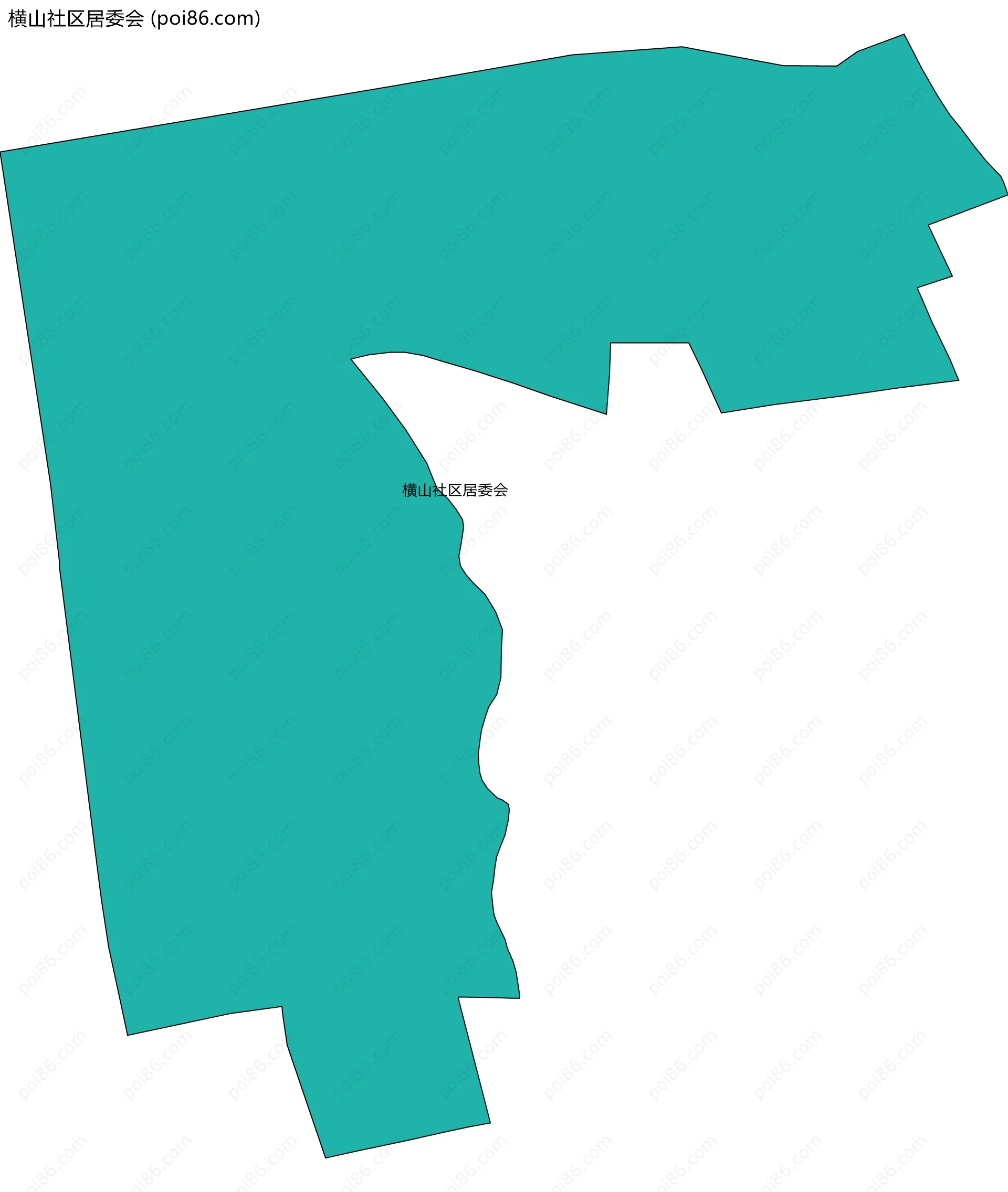横山社区居委会边界地图