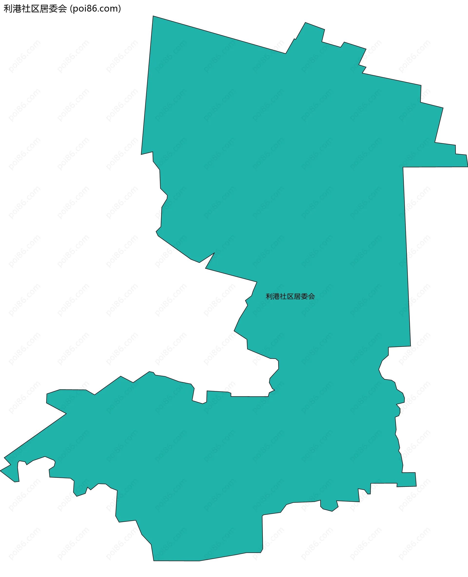 利港社区居委会边界地图
