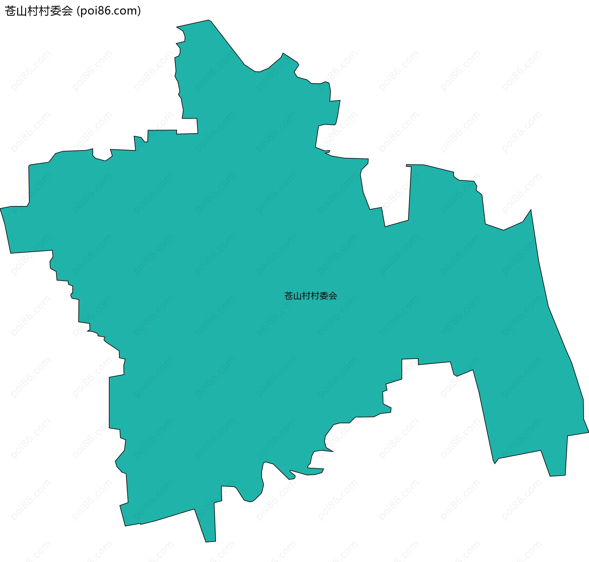 苍山村村委会边界地图