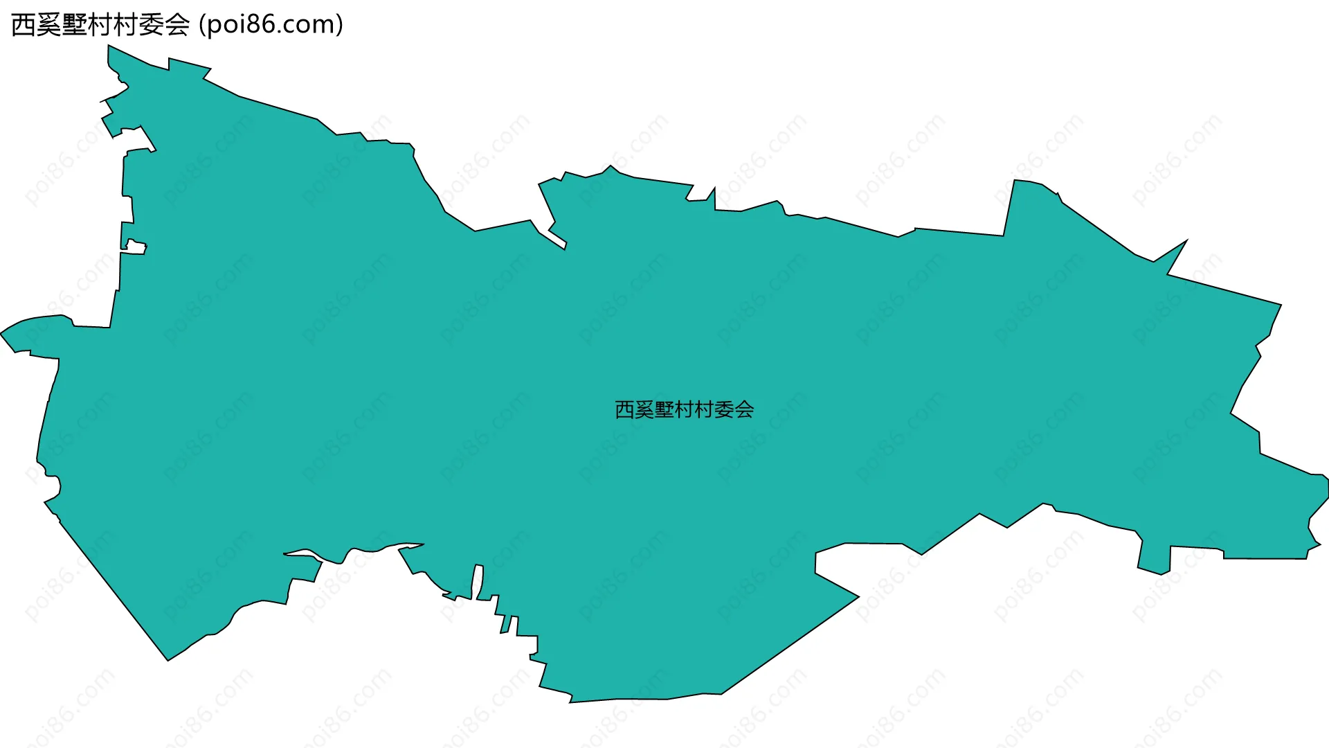 西奚墅村村委会边界地图