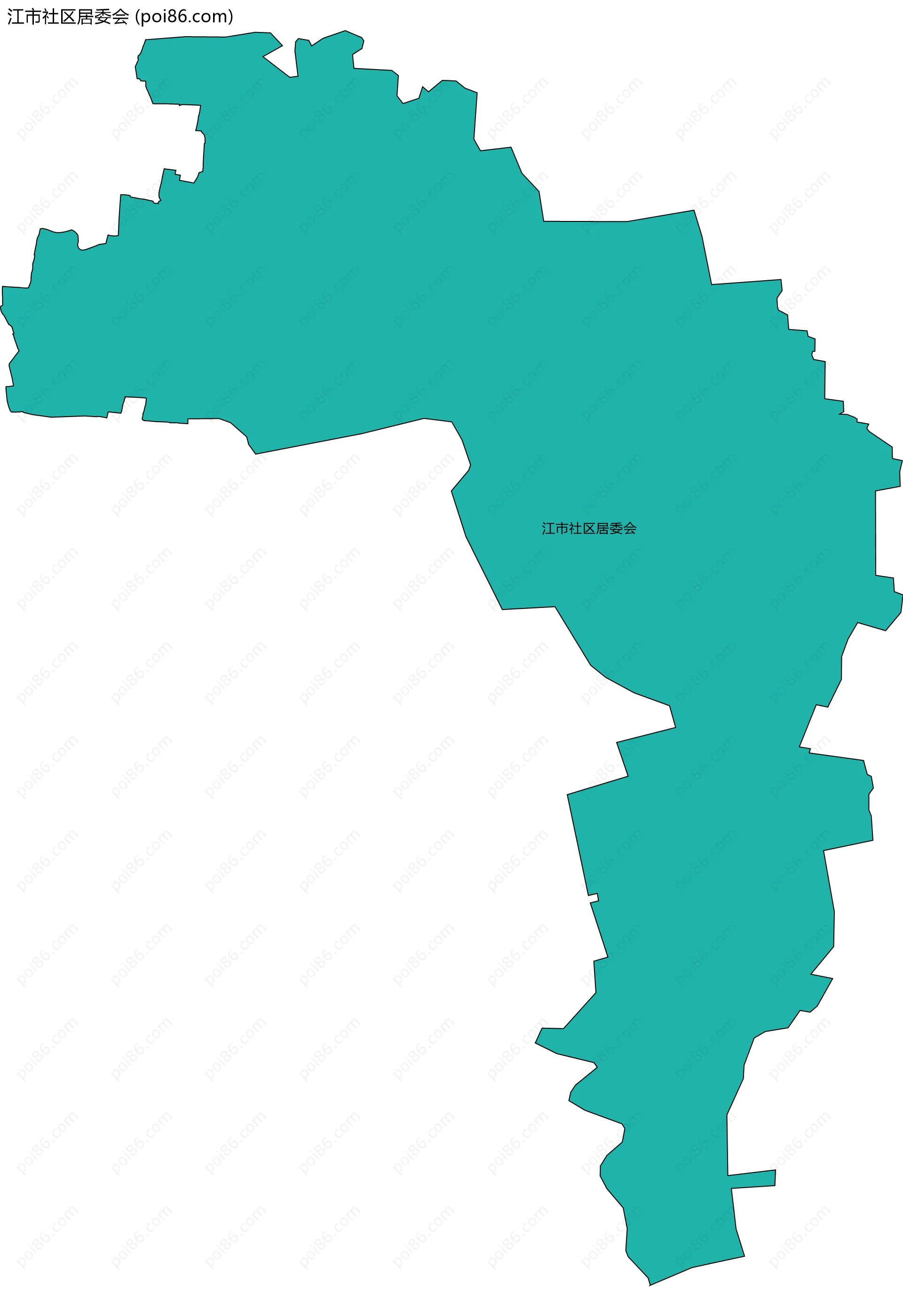 江市社区居委会边界地图