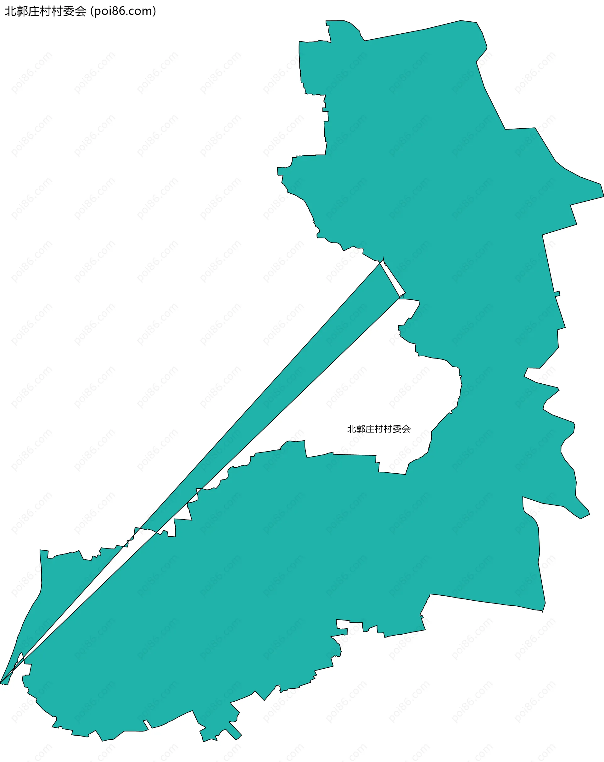北郭庄村村委会边界地图