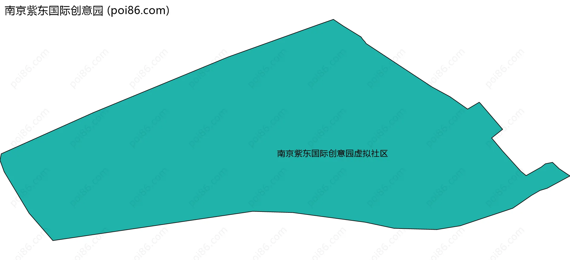 南京紫东国际创意园边界地图(五级行政区划)