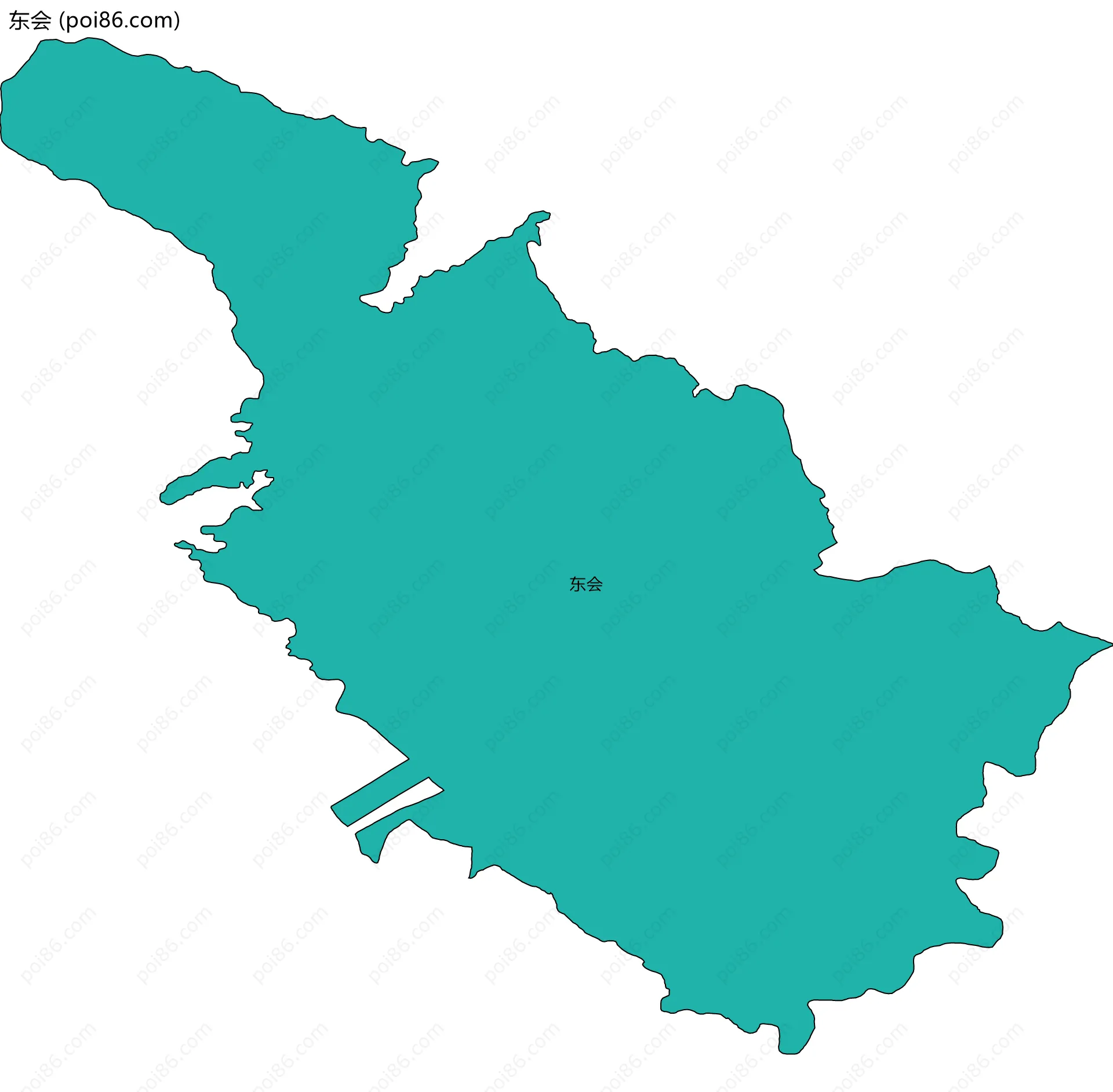 东会边界地图